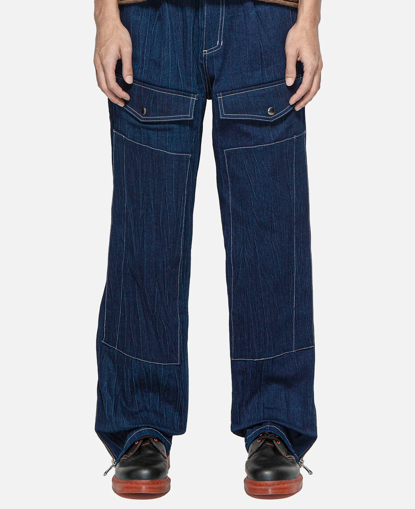 PAULEN Denim Cargo Pants (Navy) - Image 3