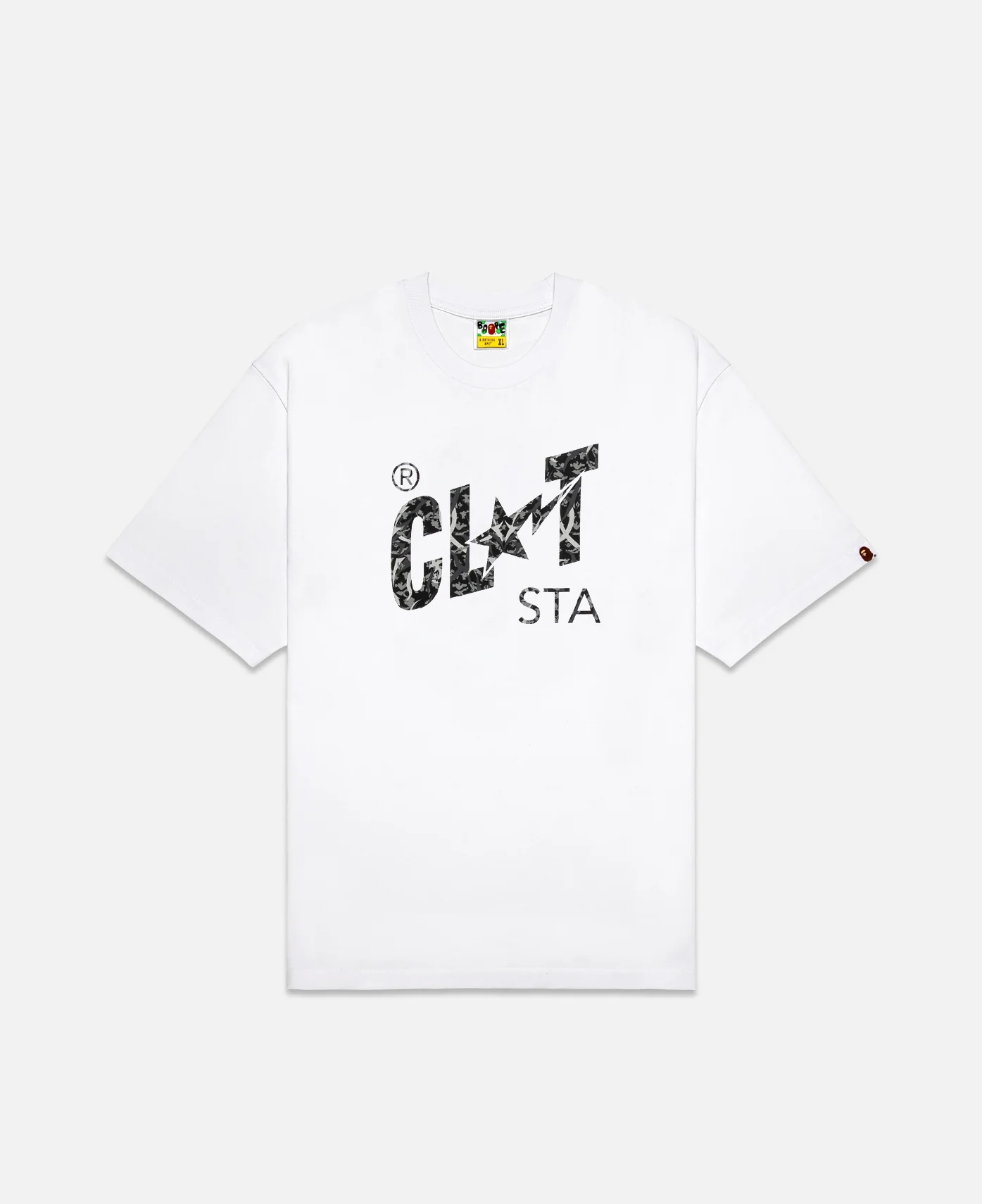 Camo CLOT STA Logo Relaxed Fit T-Shirts (White)
