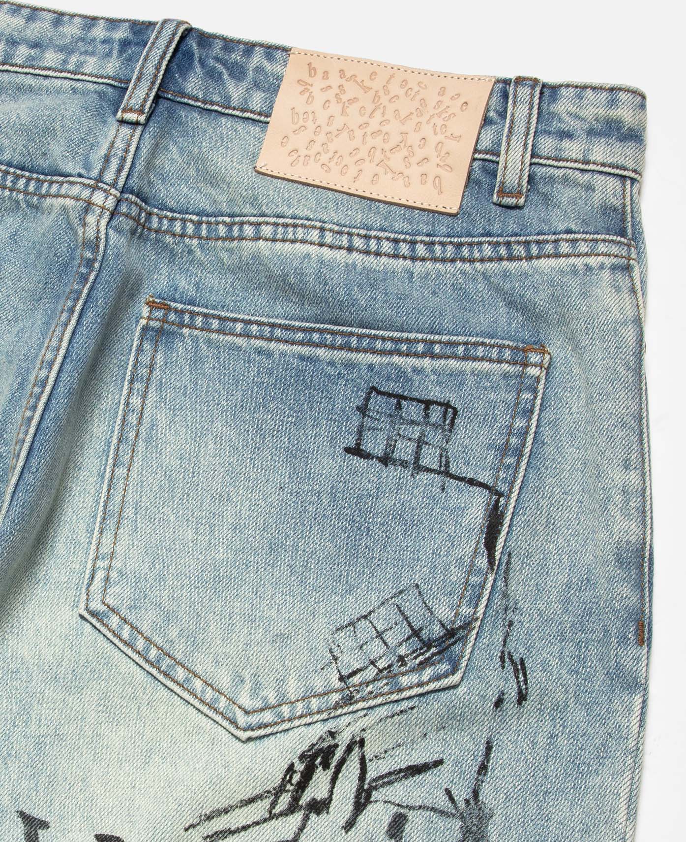 Scribble Denim Pants (Blue) - Image 4