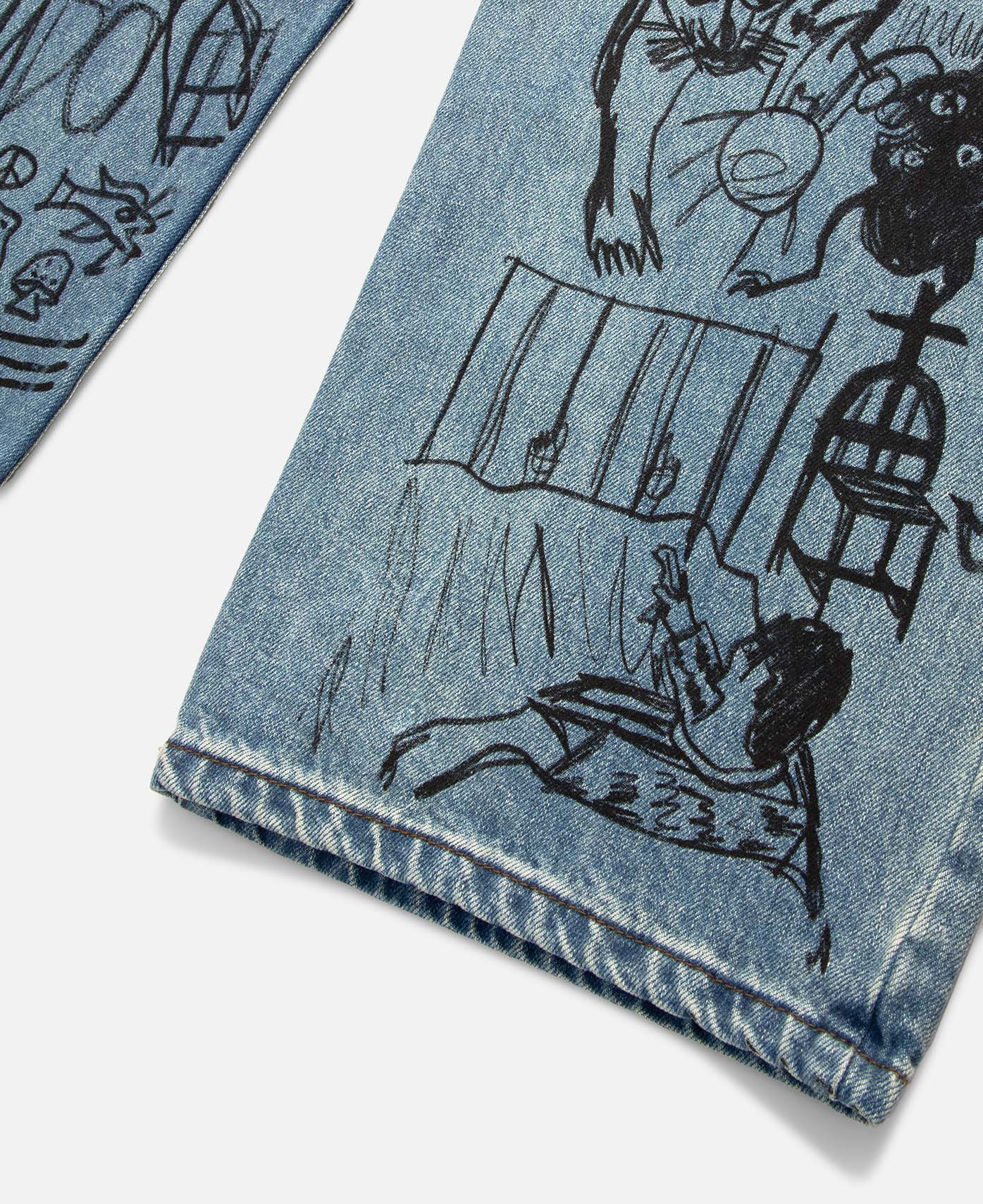 Scribble Denim Pants (Blue) - Image 5