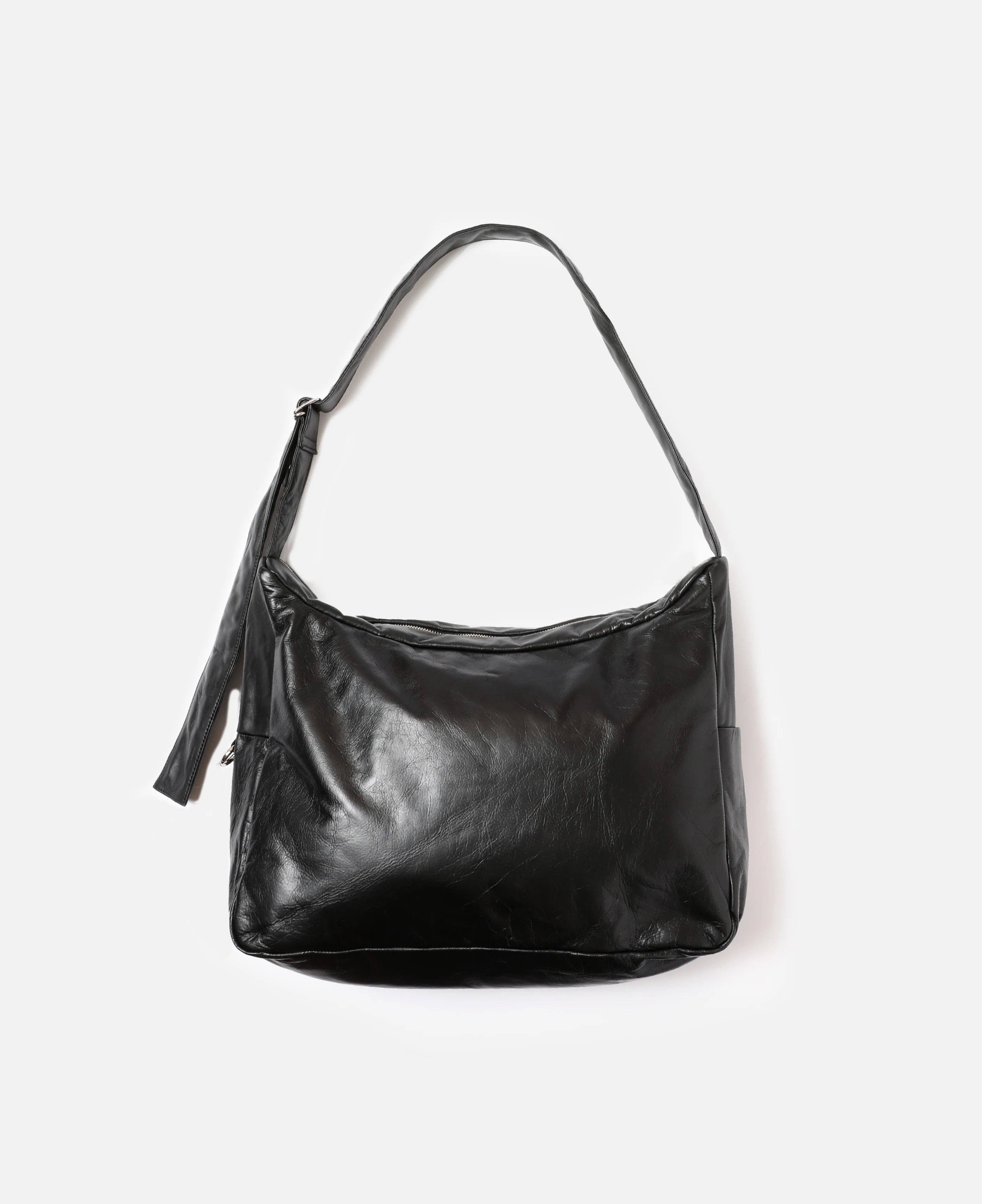 Leather Holiday Bag Large (Black) - Image 2