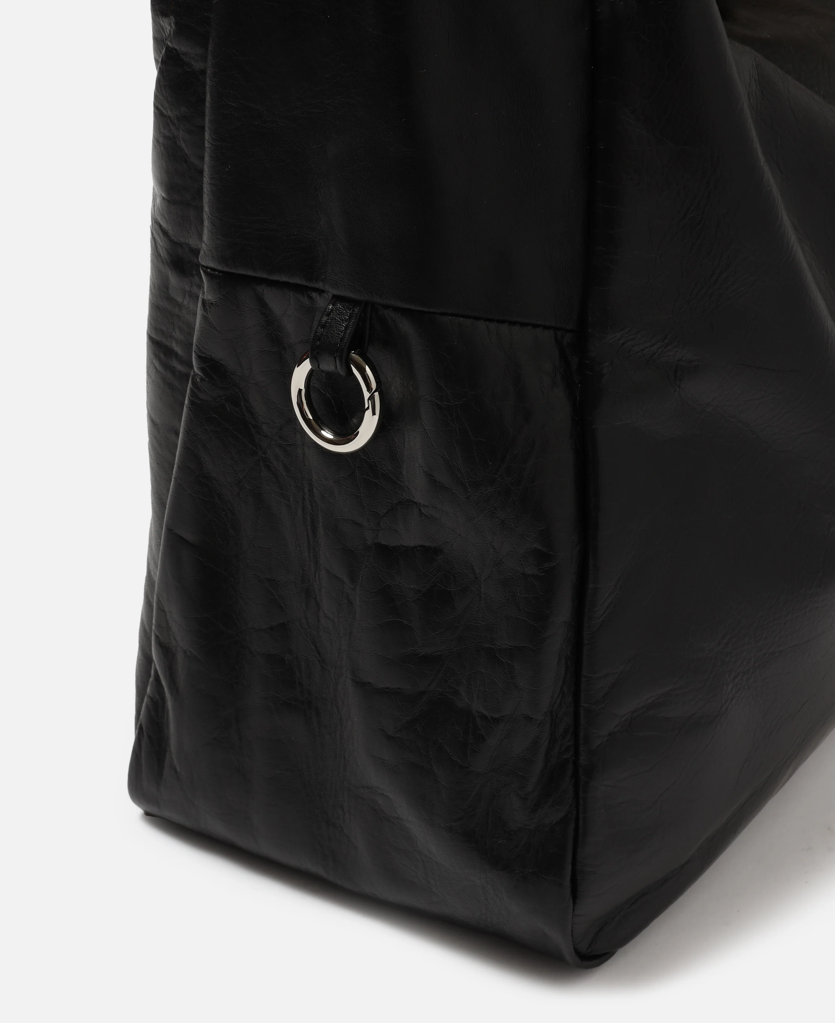 Leather Holiday Bag Large (Black) - Image 3