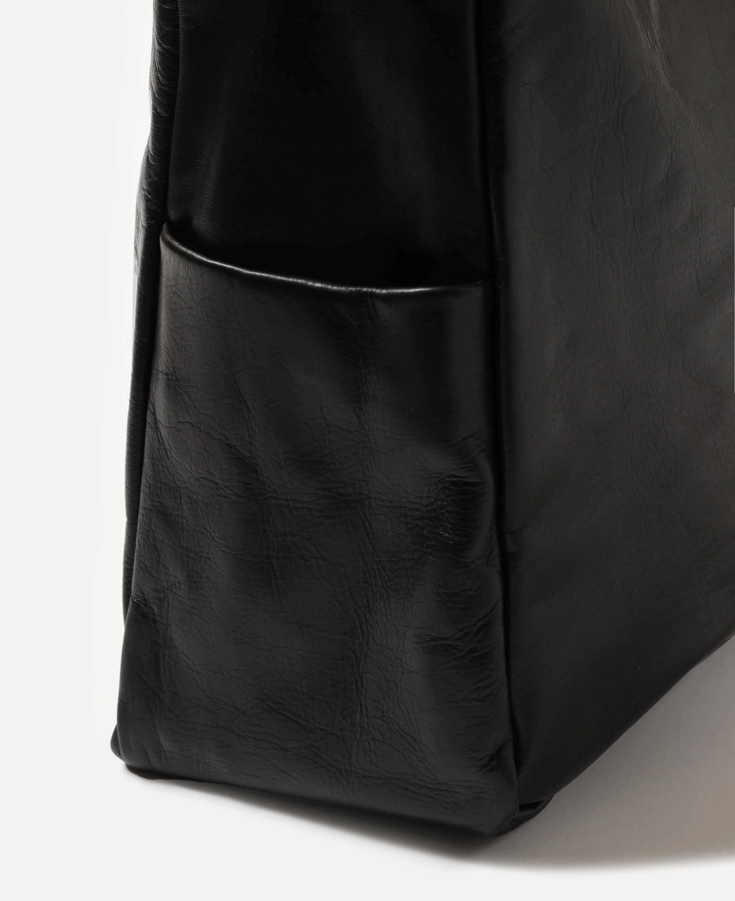 Leather Holiday Bag Large (Black) - Image 4