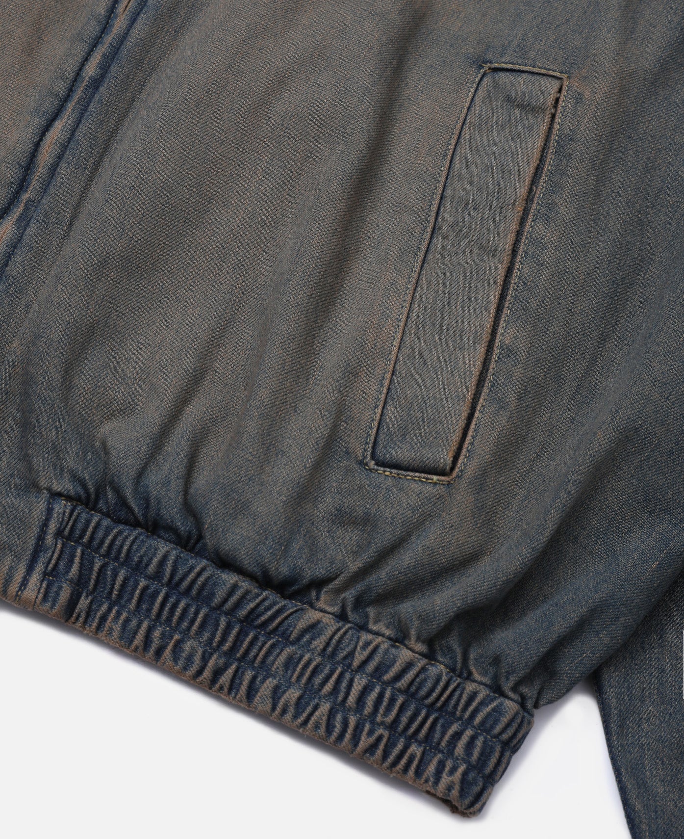 Vintage Dyed Selvedge Denim City Utility Jacket (Beige) - Image 4