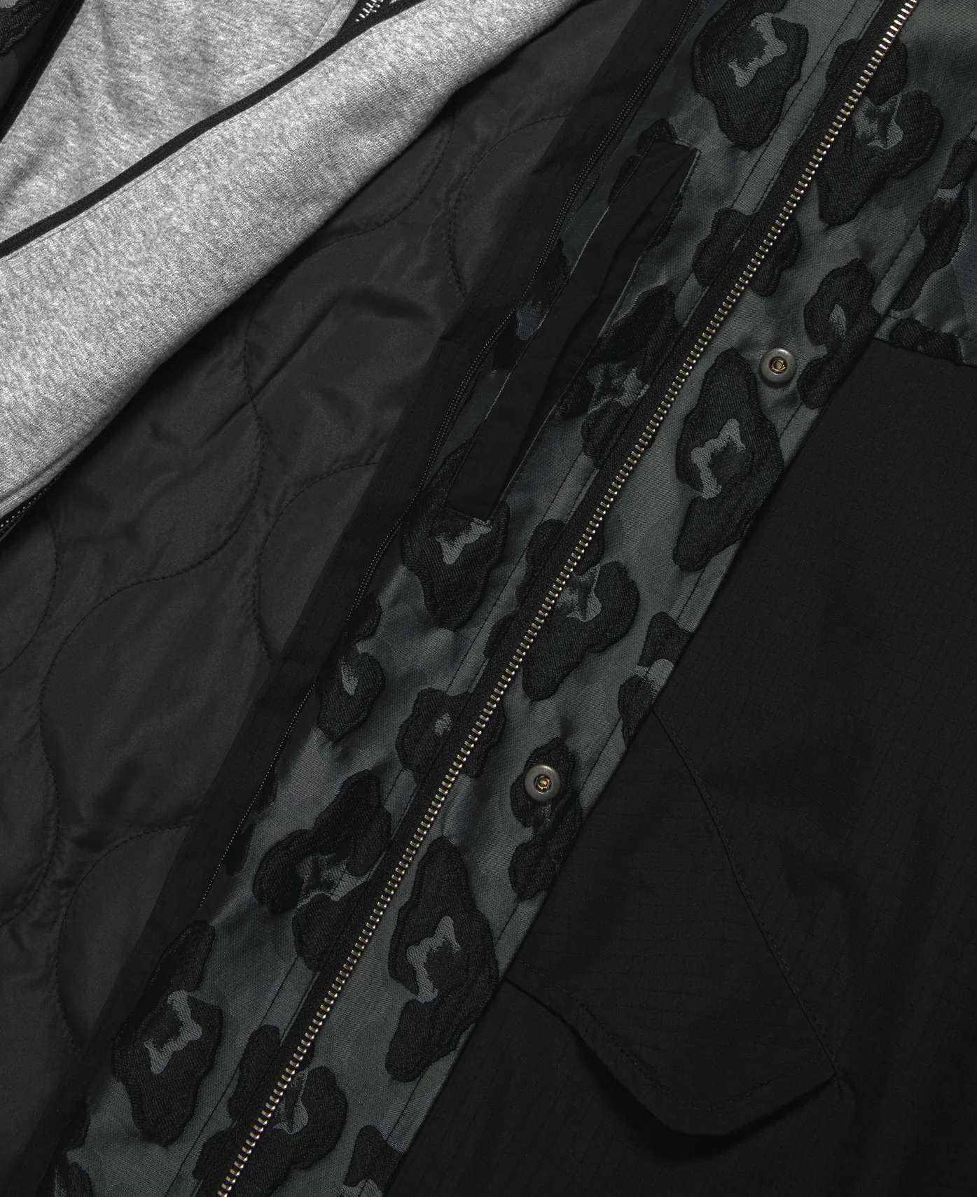 2 In 1 M-65 Leopard Jacket (Black) - Image 6