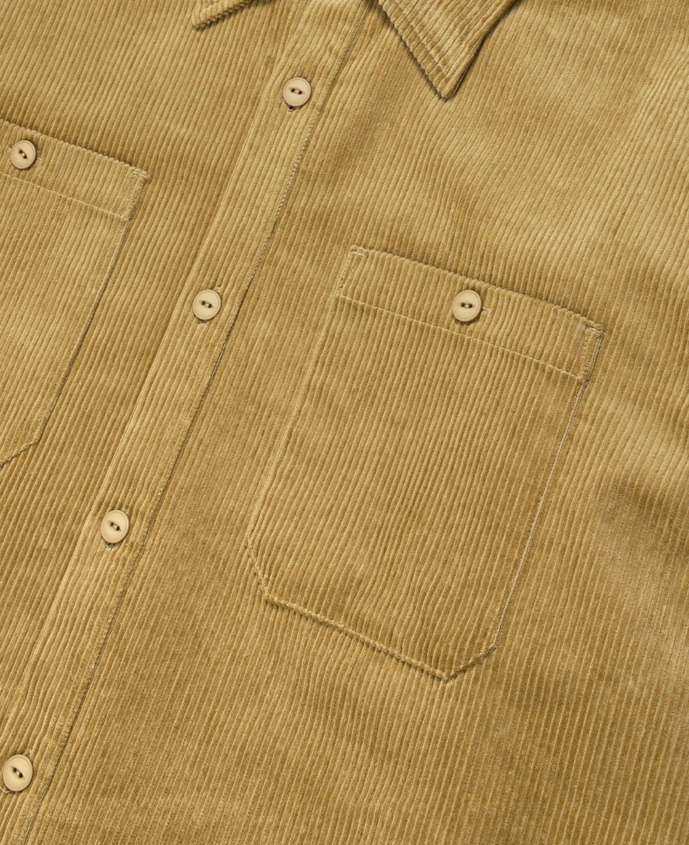 Corduroy Hooded Shirt (Beige) - Image 4