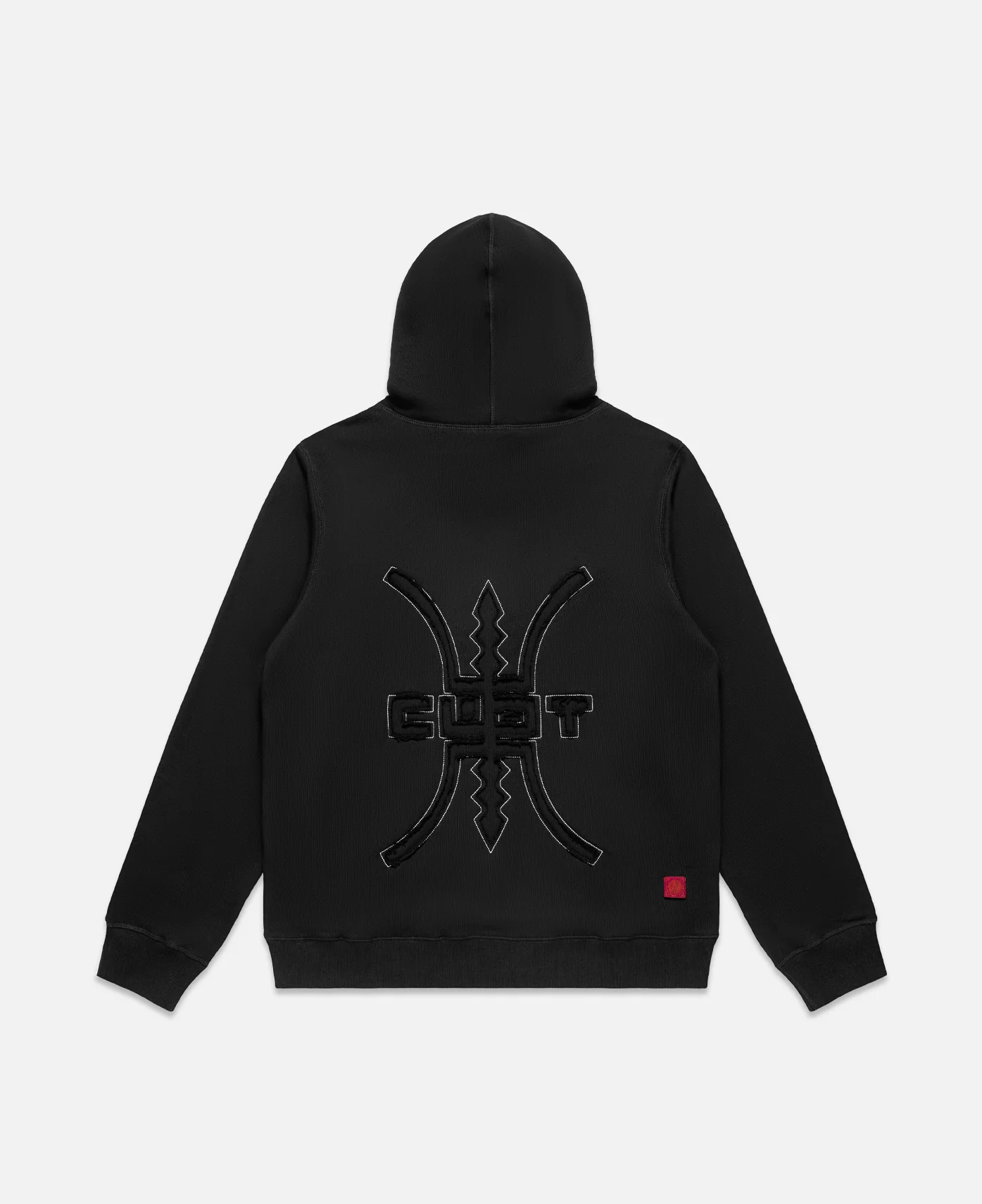 Cut Out Logo Hoodie (Black) - Image 2