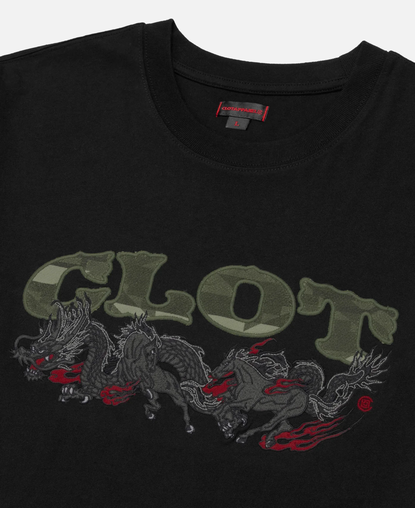 Dragon Horse Long Sleeves T-Shirt (Black) - Image 3