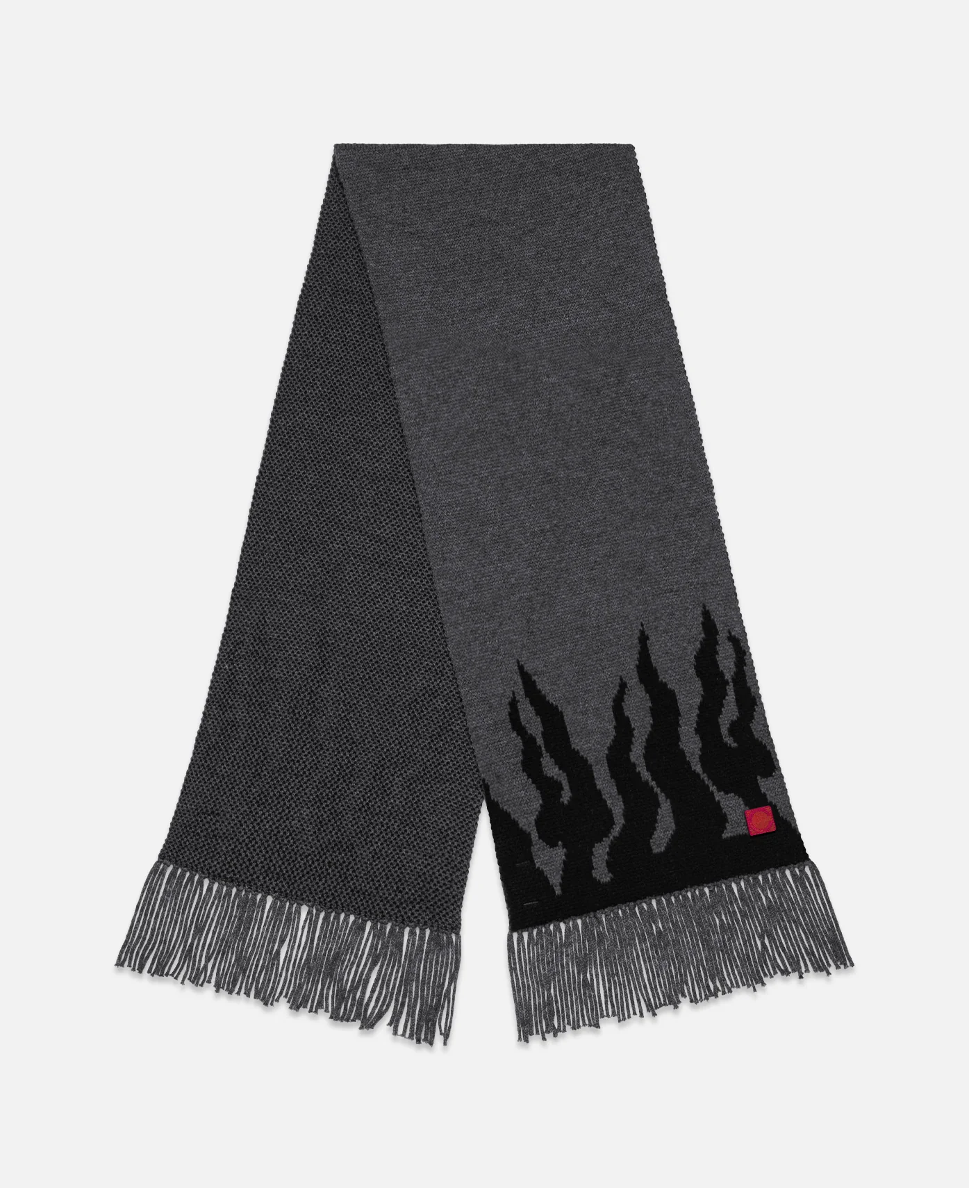 Flame Knit Scarf (Grey) - Image 3