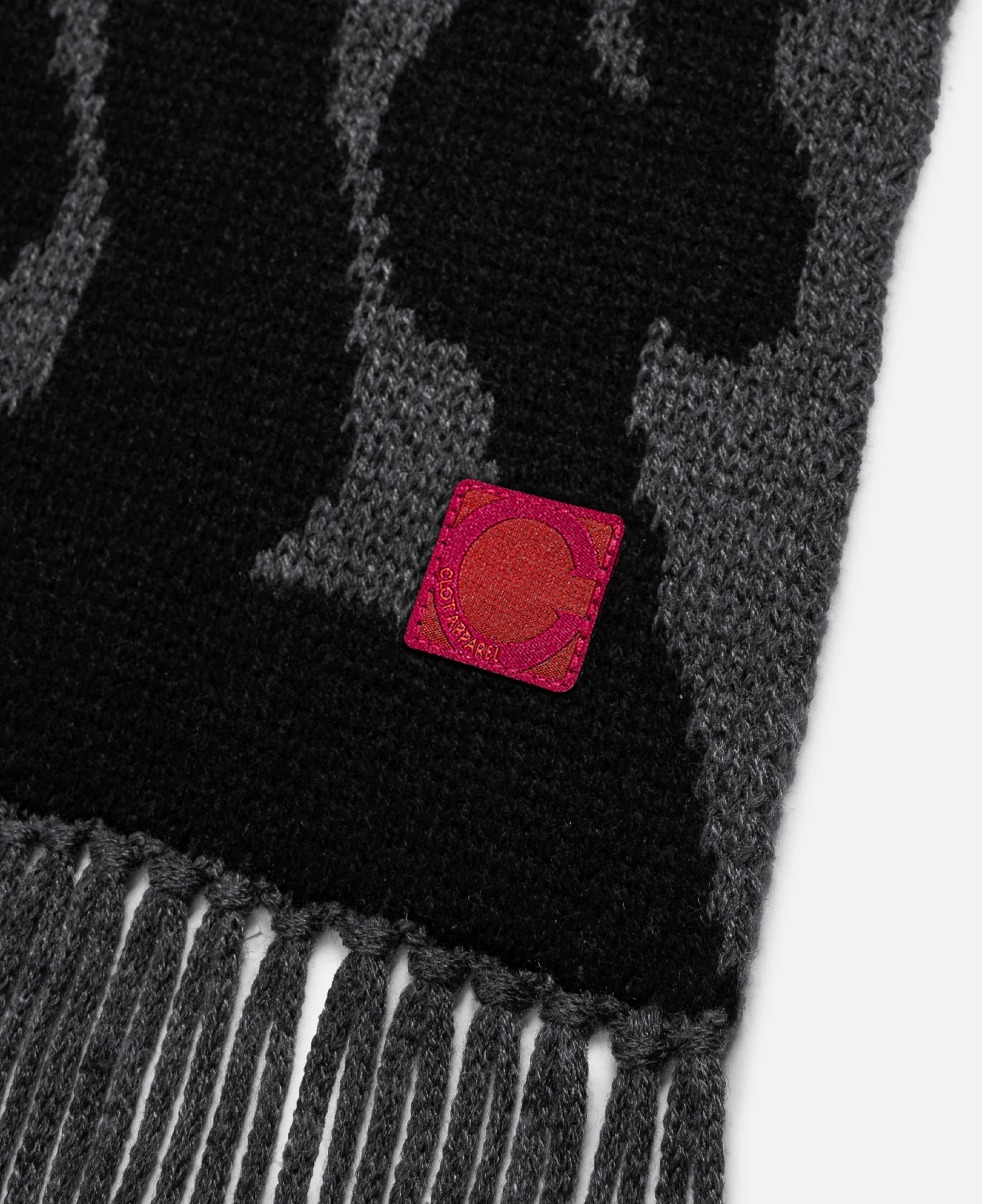 Flame Knit Scarf (Grey) - Image 4