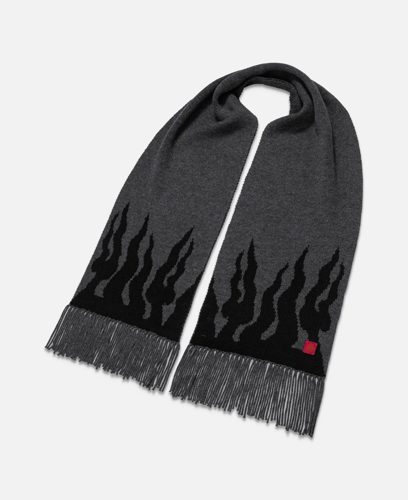 Flame Knit Scarf (Grey) - Image 5