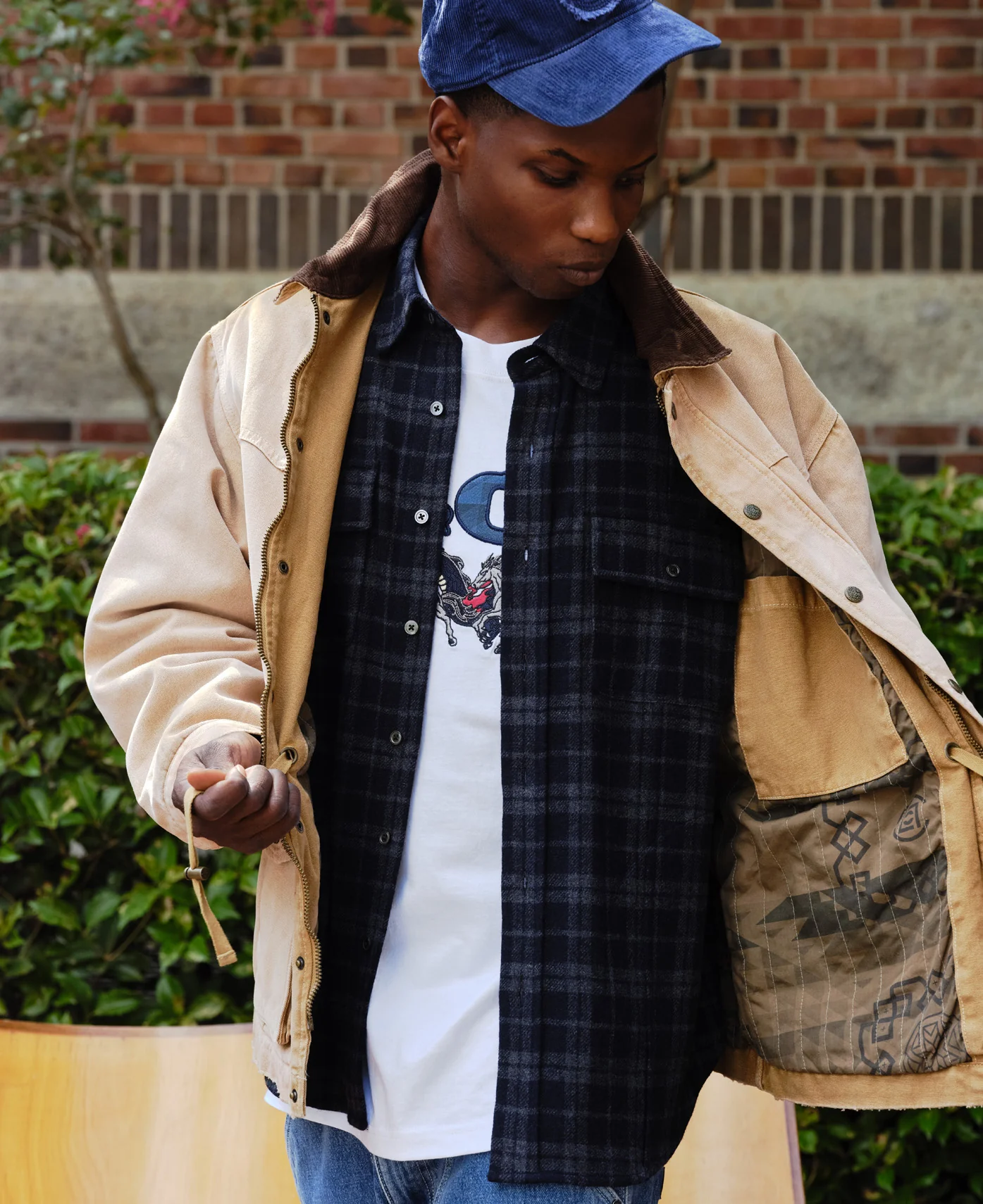 Flannel Shirt (Navy) - Image 2
