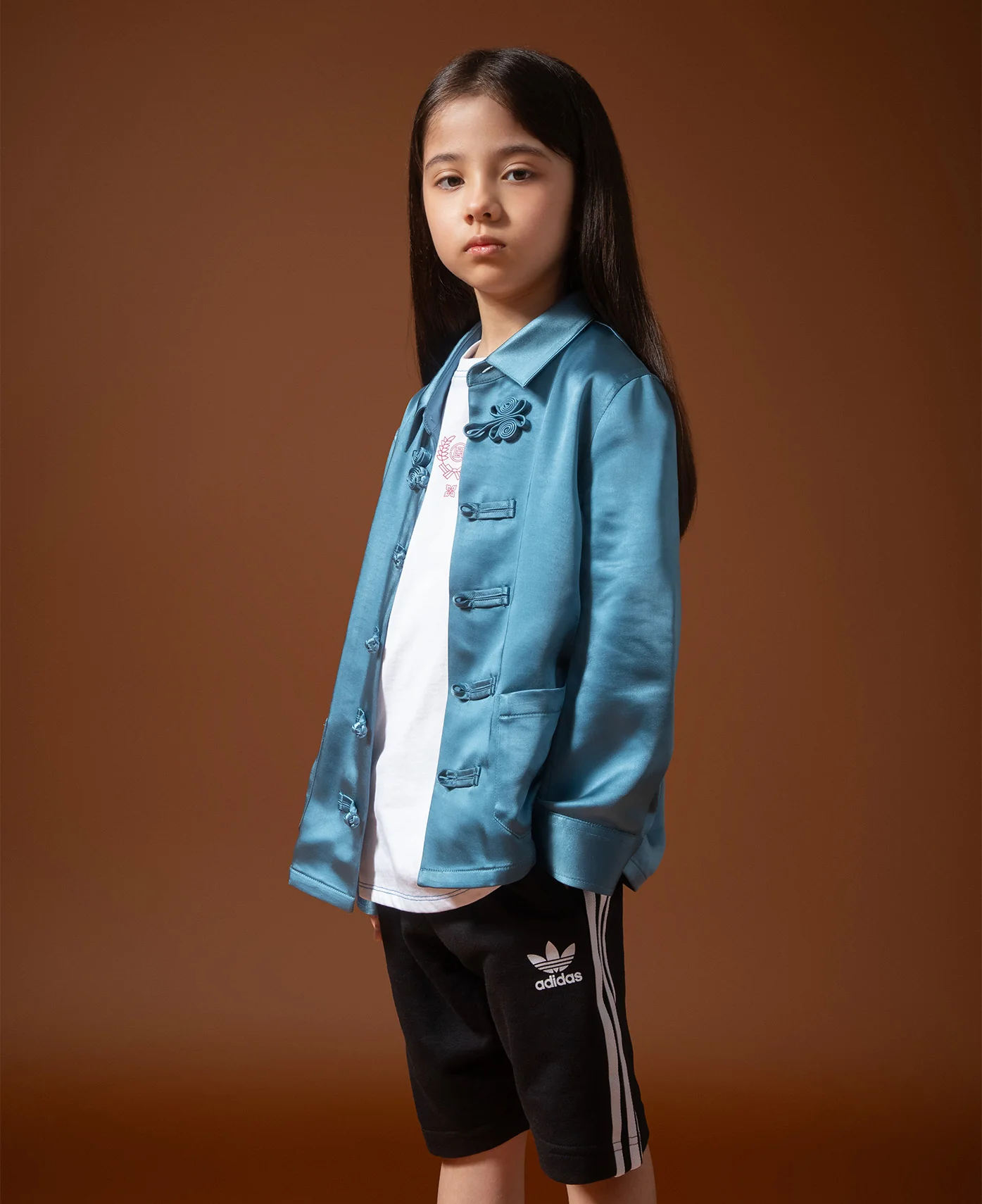 Kids Chinese Shirt (Blue) - Image 2