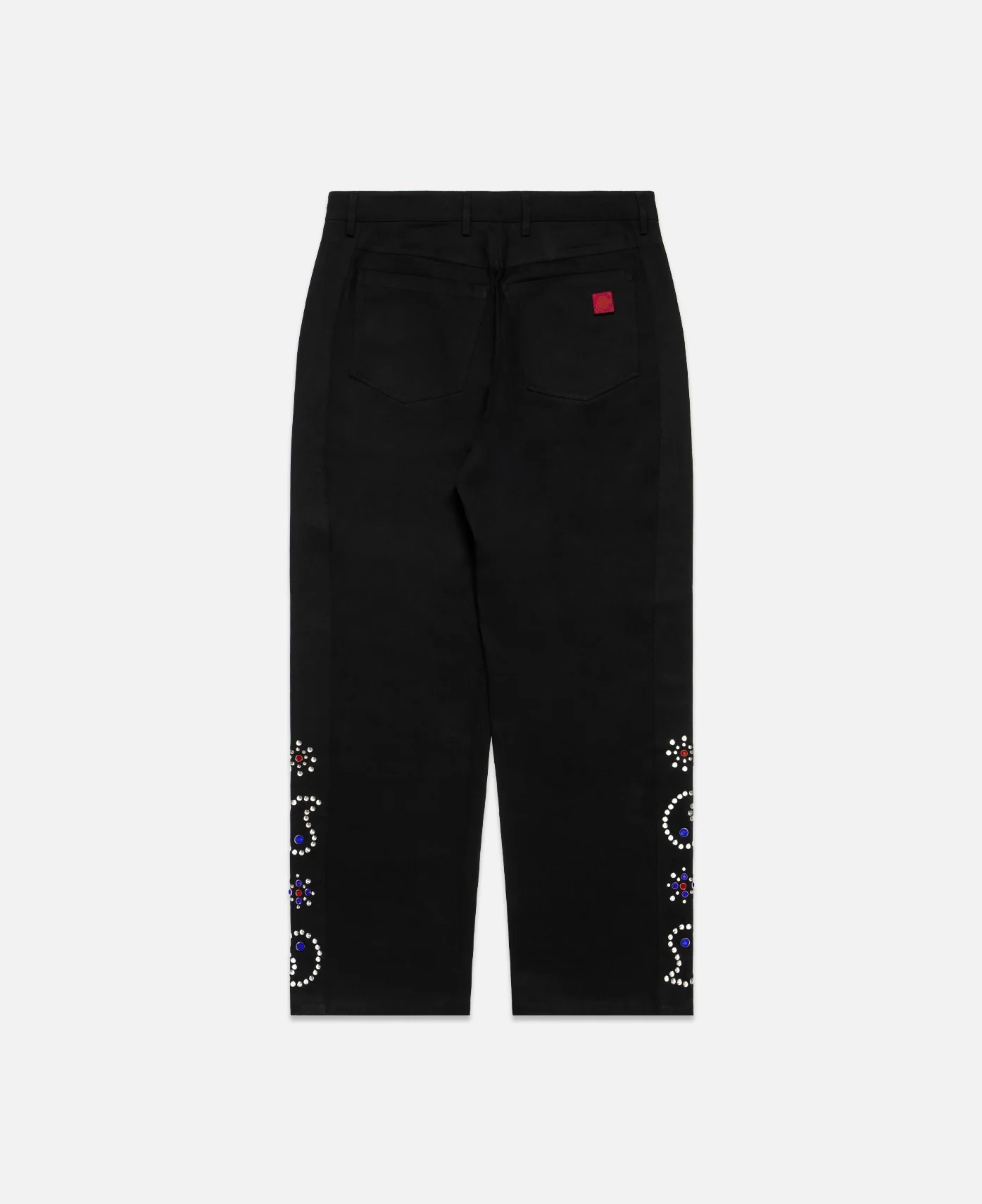 Paisley Studded Twill Pants (Black) - Image 3