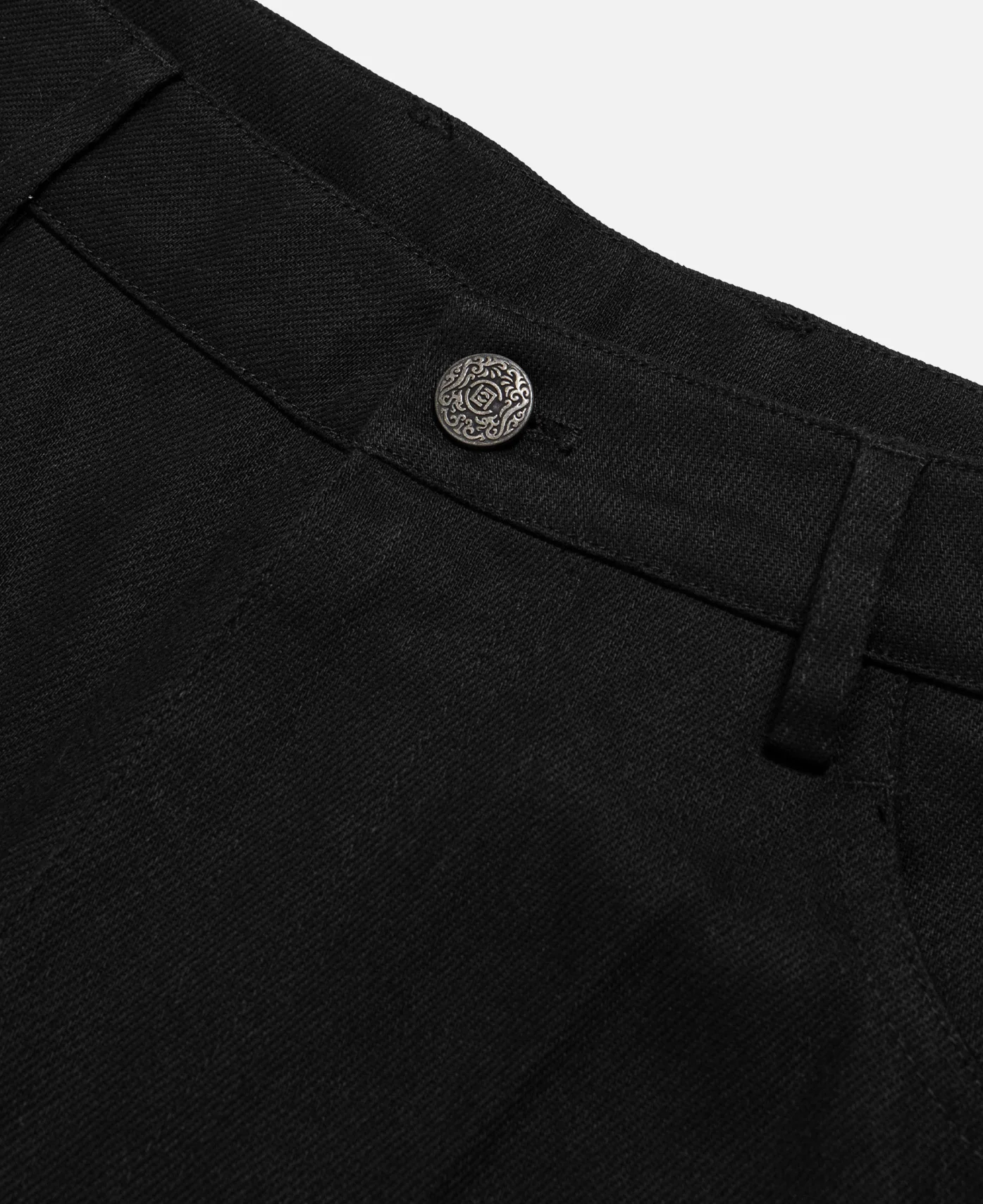Paisley Studded Twill Pants (Black) - Image 4