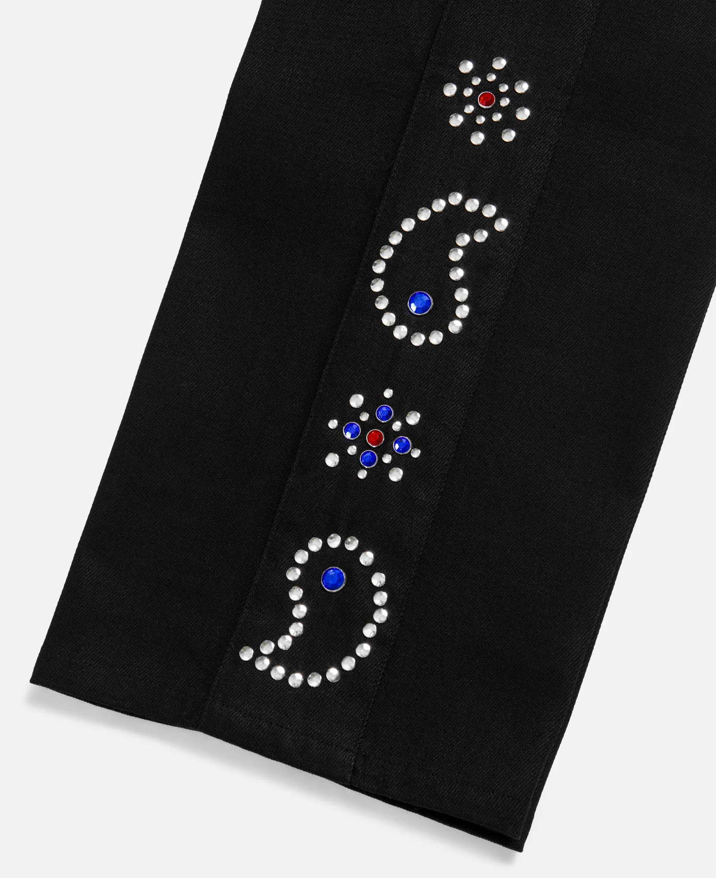 Paisley Studded Twill Pants (Black) - Image 6