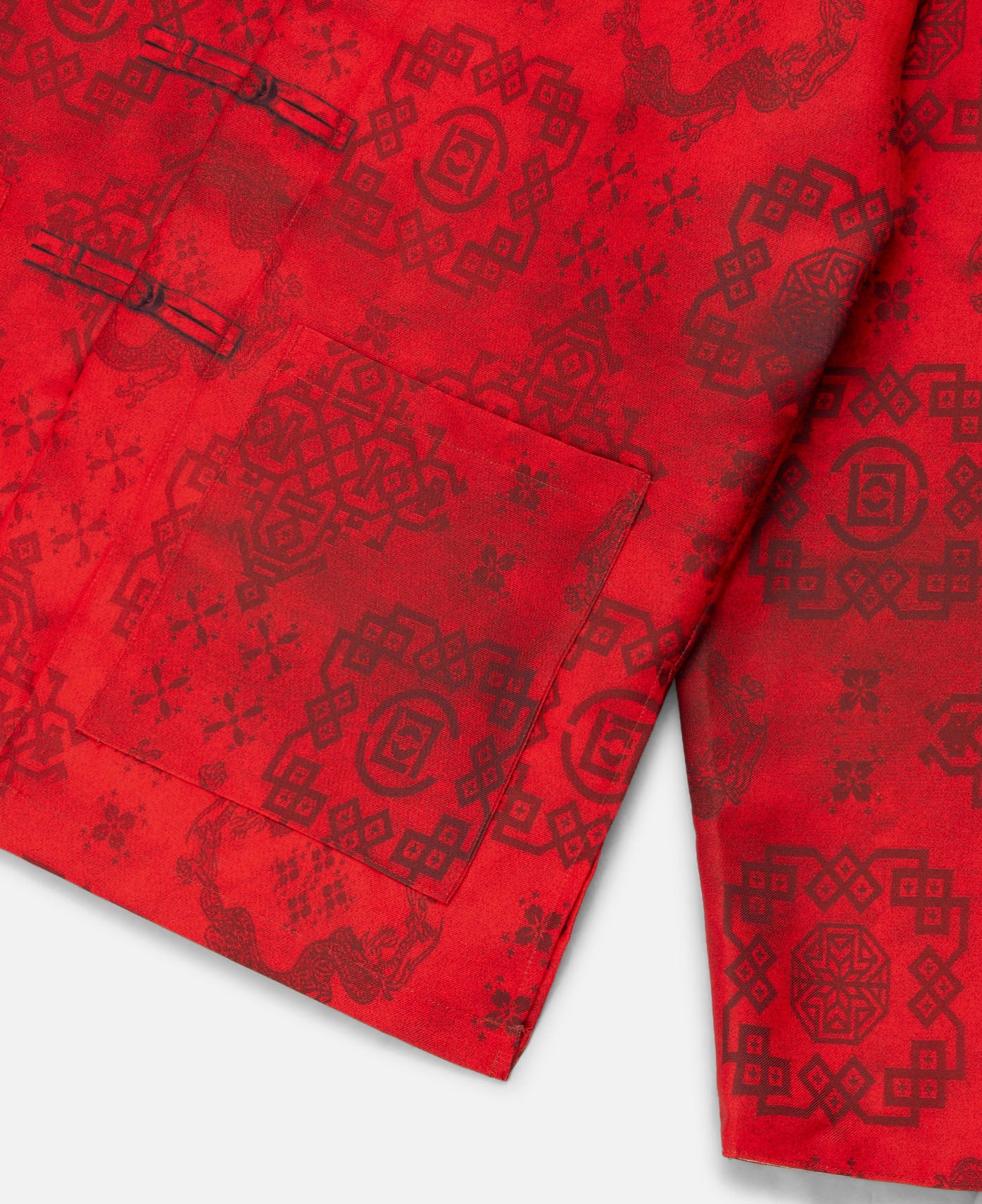 Printed Silk Shirt (Red) - Image 6