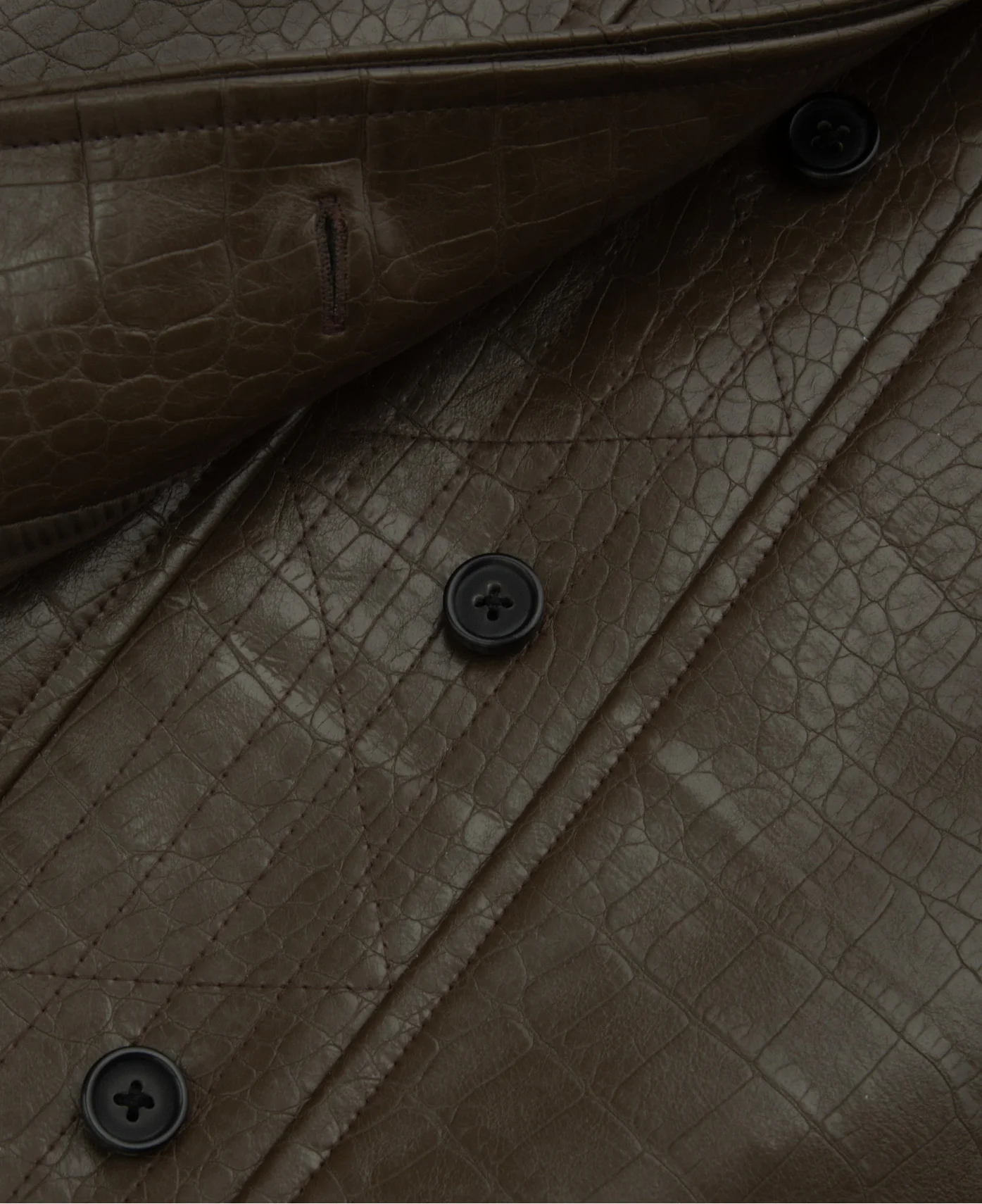 Womens Pu Skirt (Brown) - Image 3