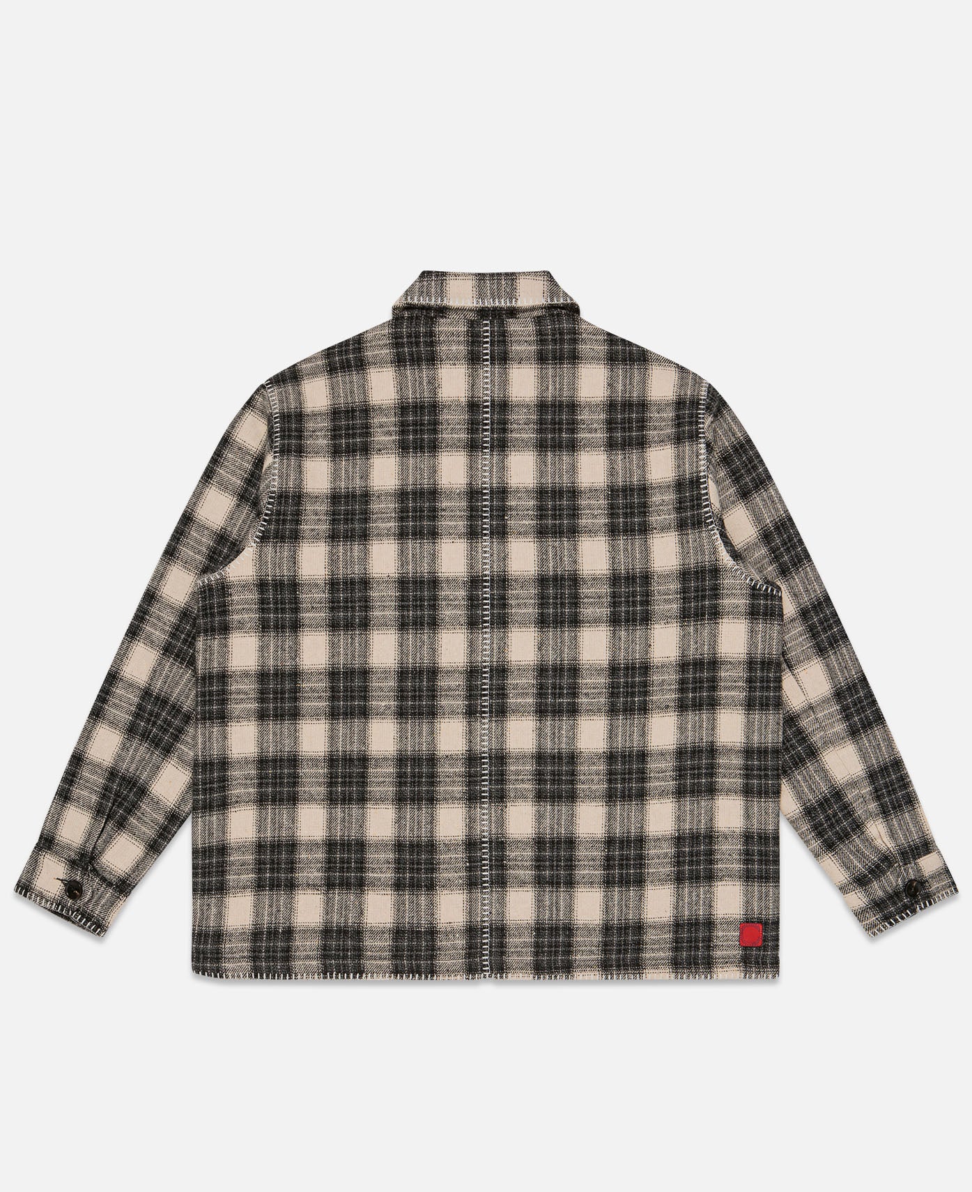 Quilted Checked Jacket (Black) - Image 3