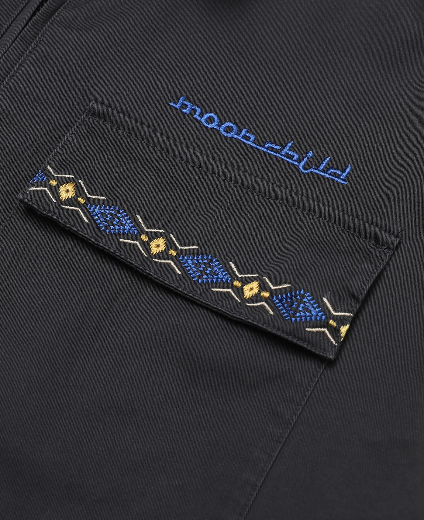 Embroidered Chore Jacket (Grey) - Image 3