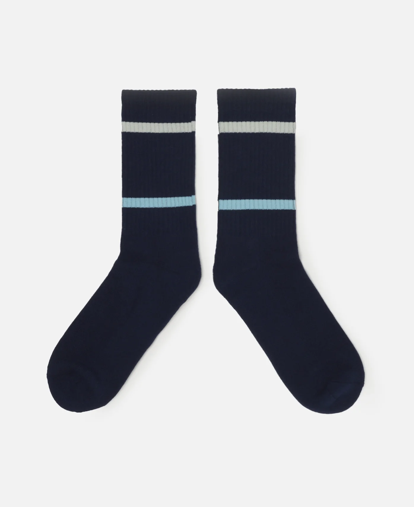 Ethnic Pattern Socks (White/Navy) - Image 3