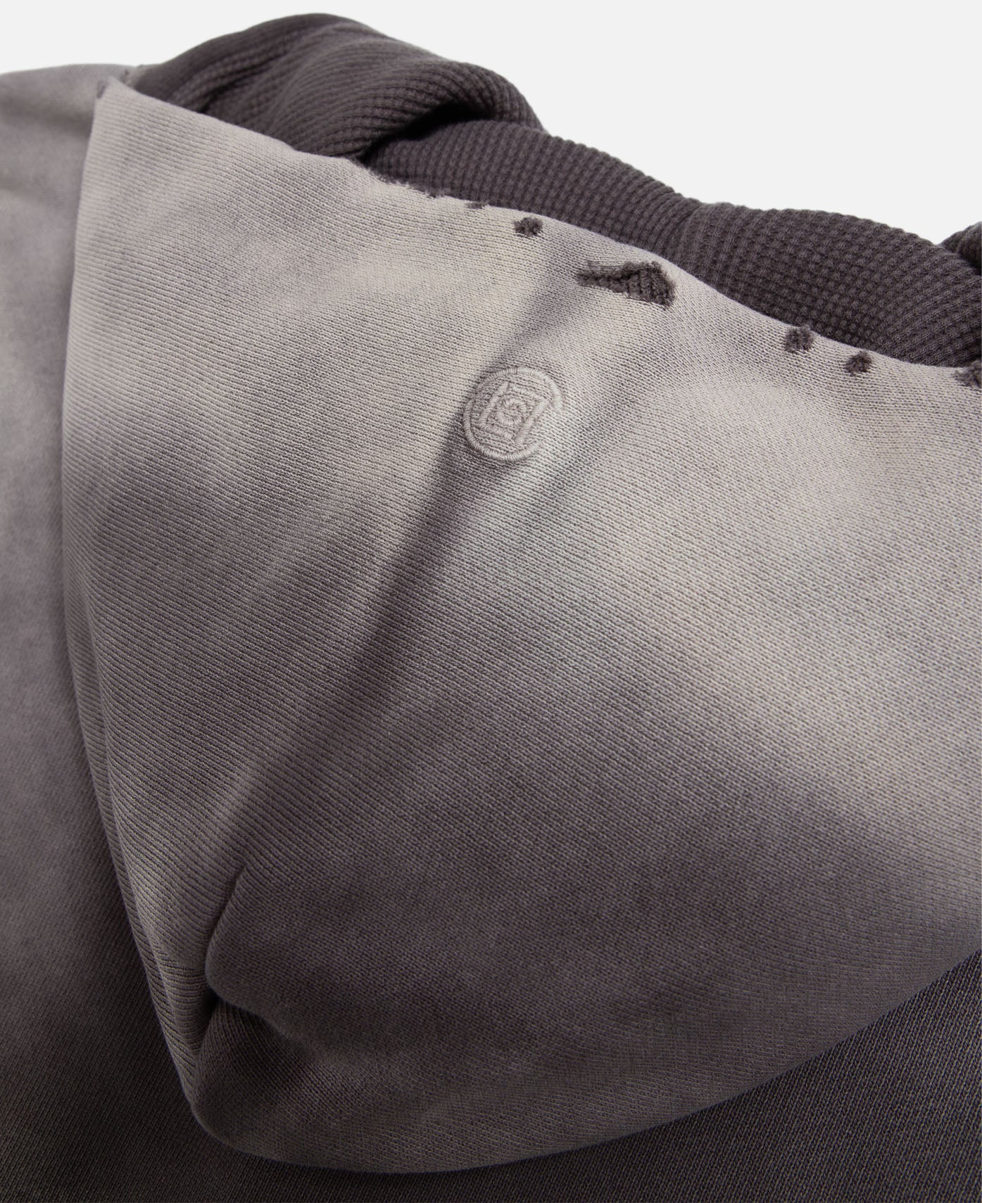 Heavy Washed Zip Up Hoodie (Black) - Image 5