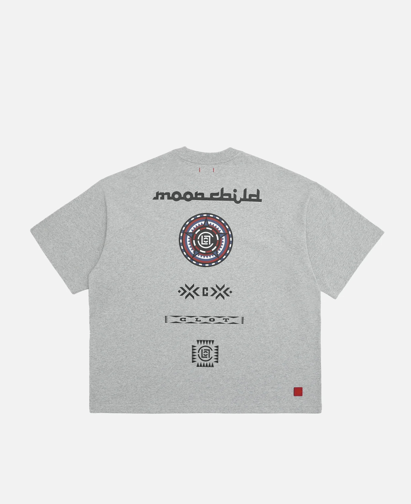 Moon Child Print T-Shirt (Grey) - Image 2