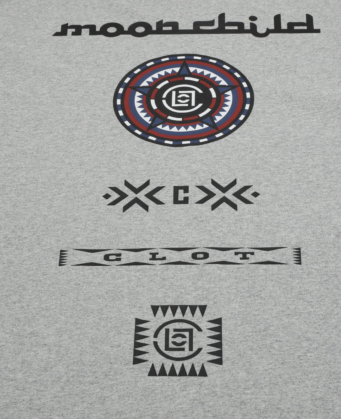 Moon Child Print T-Shirt (Grey) - Image 4
