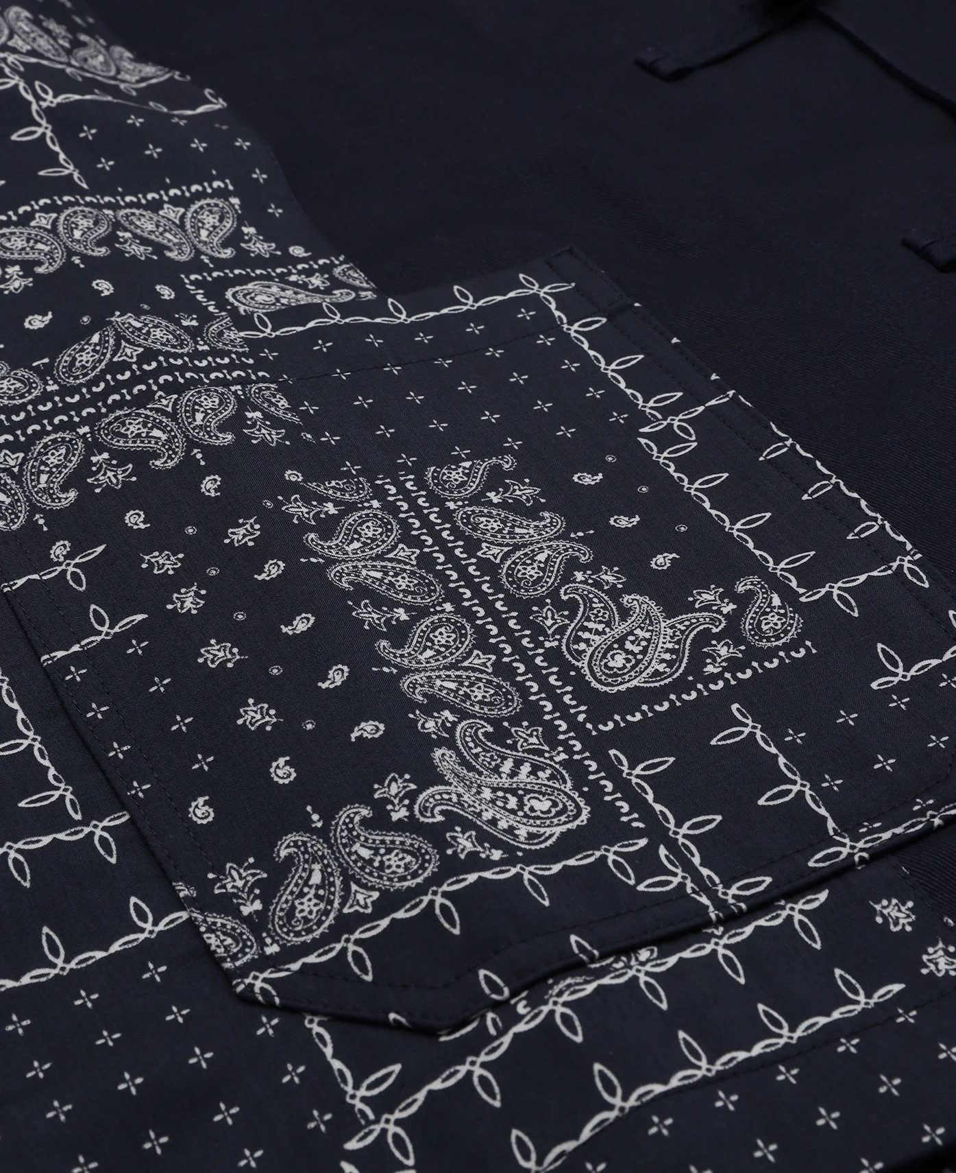 Paisley Chinese Shirt (Navy) - Image 3