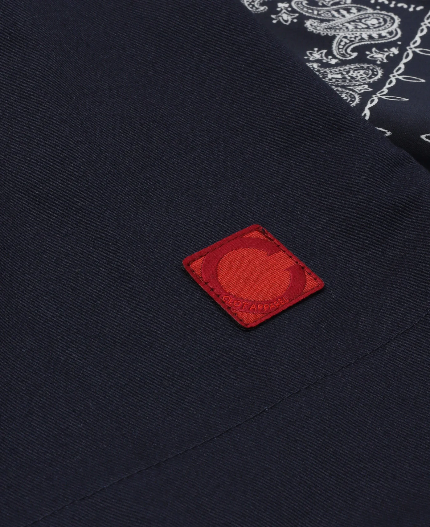 Paisley Chinese Shirt (Navy) - Image 6