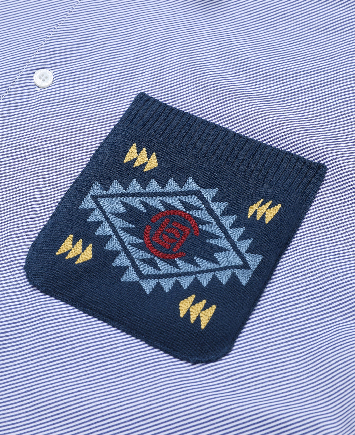 Striped Long Sleeve Shirt (Blue) - Image 3