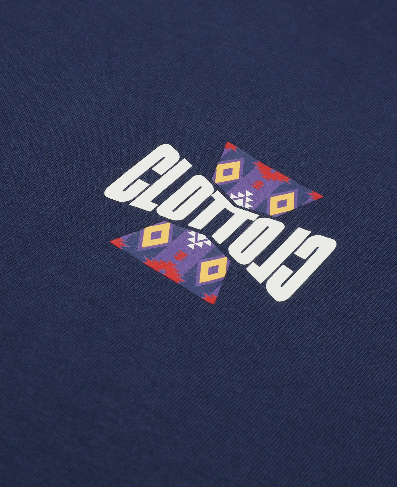 Trapezoid Pattern T-Shirt (Navy) - Image 3