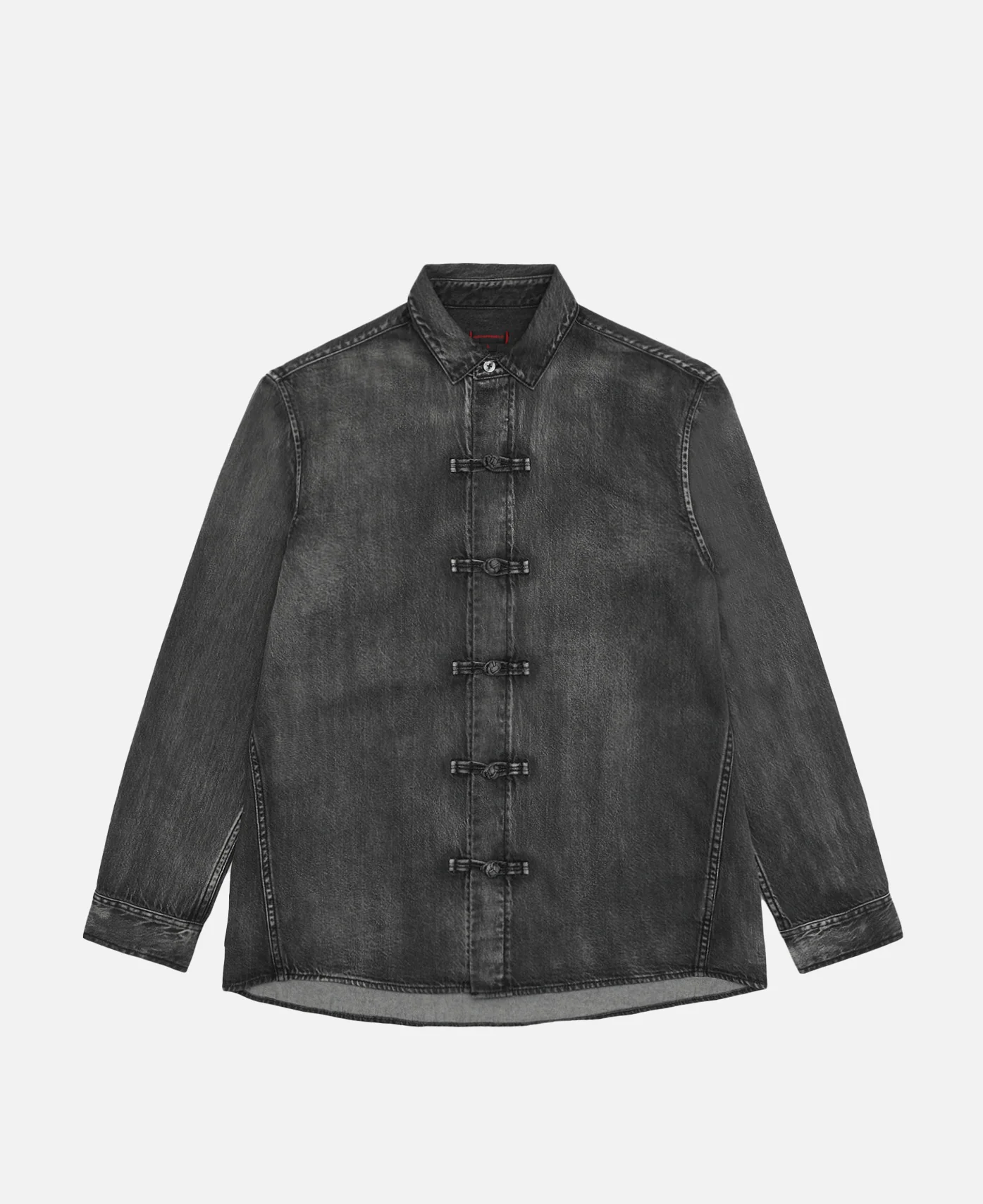 Washed Chinese Shirt (Black)