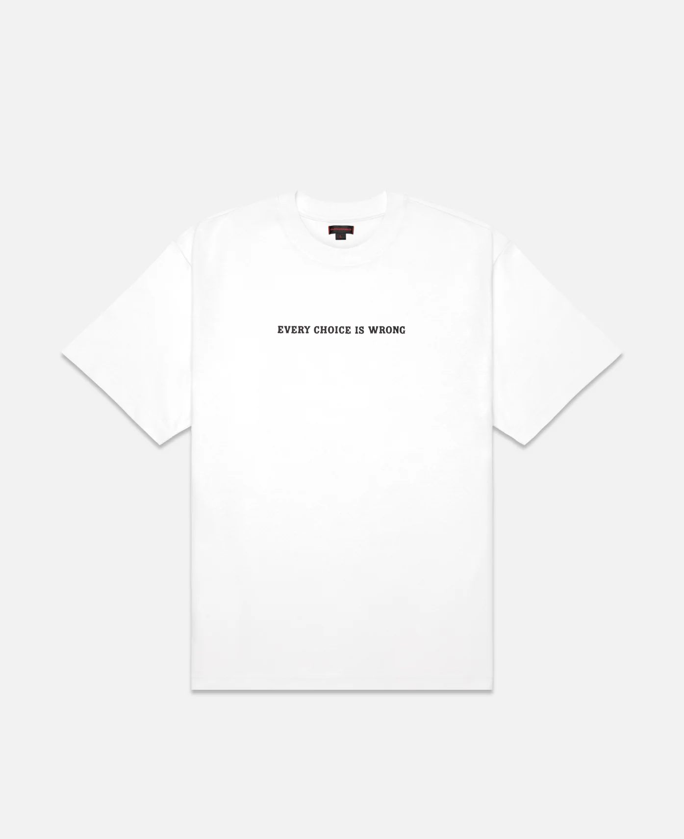 Star Print "Every Choice Is Wrong" T-Shirt (White)