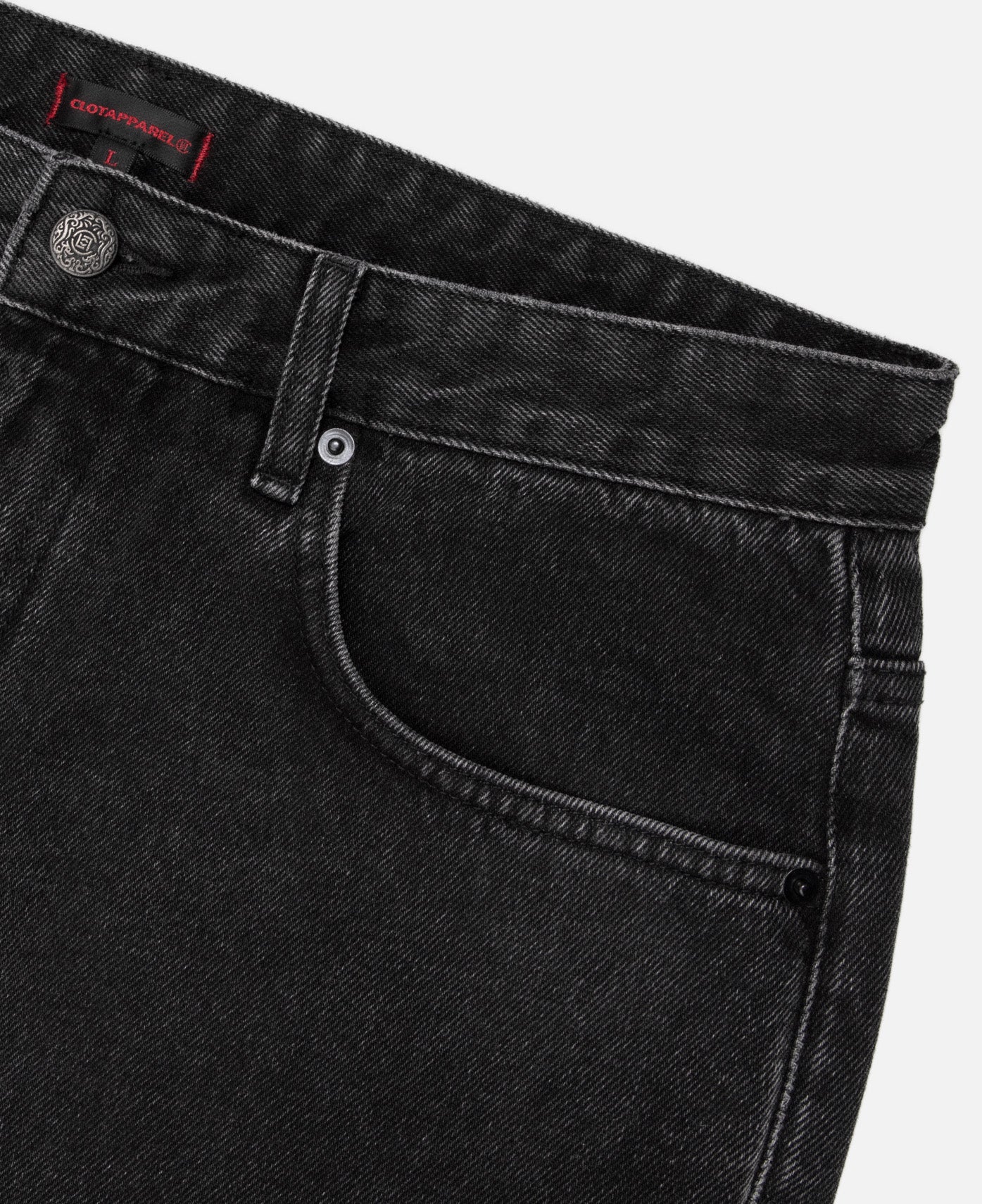 Straight Leg Jeans (Black) - Image 4