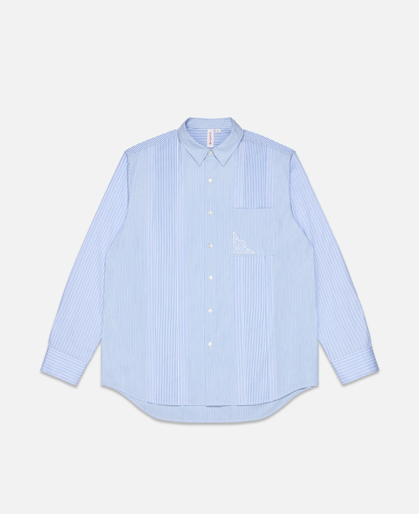 Striped Panel Shirt (Blue)