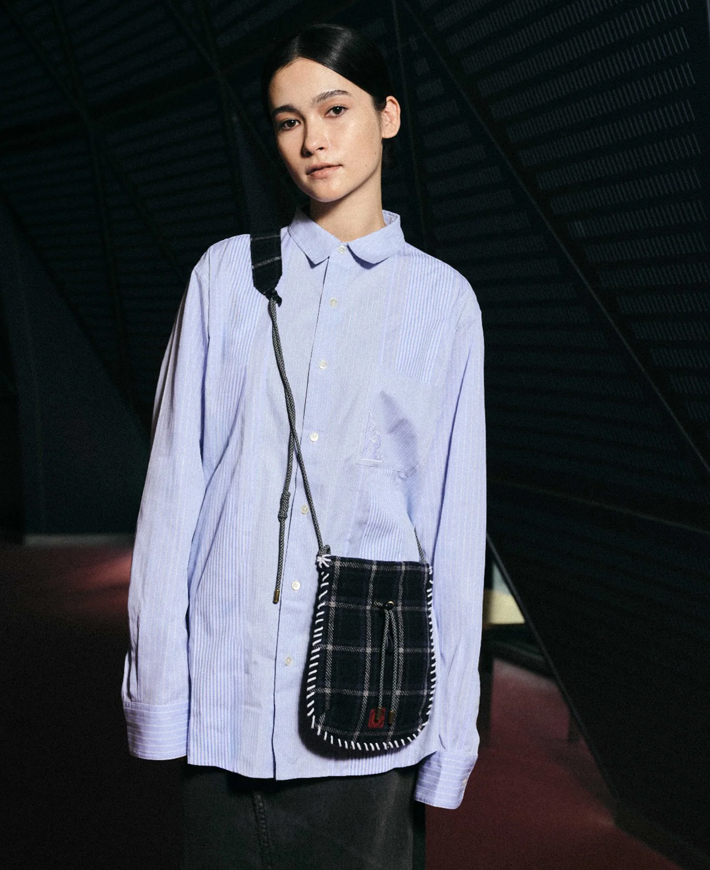 Striped Panel Shirt (Blue) - Image 2