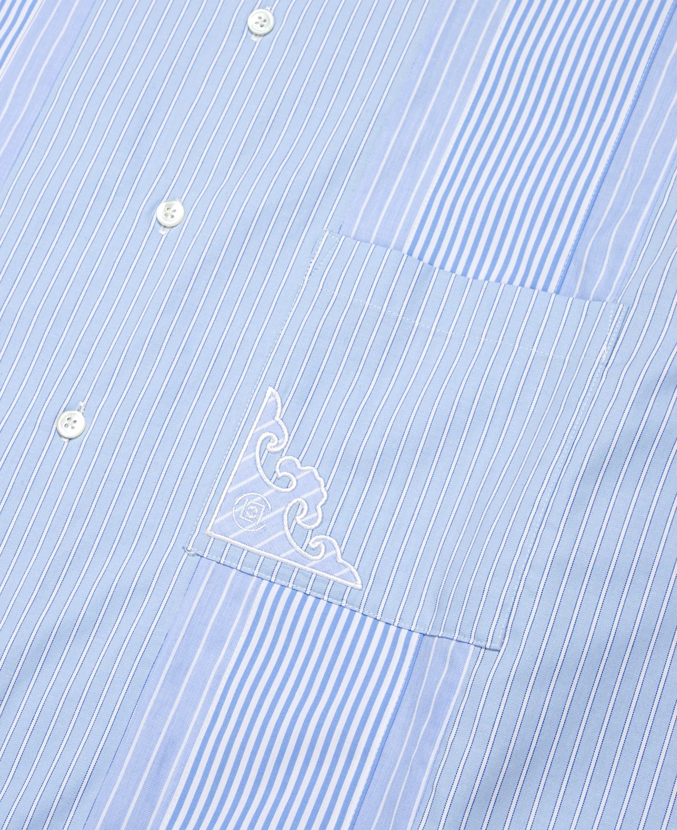 Striped Panel Shirt (Blue) - Image 4