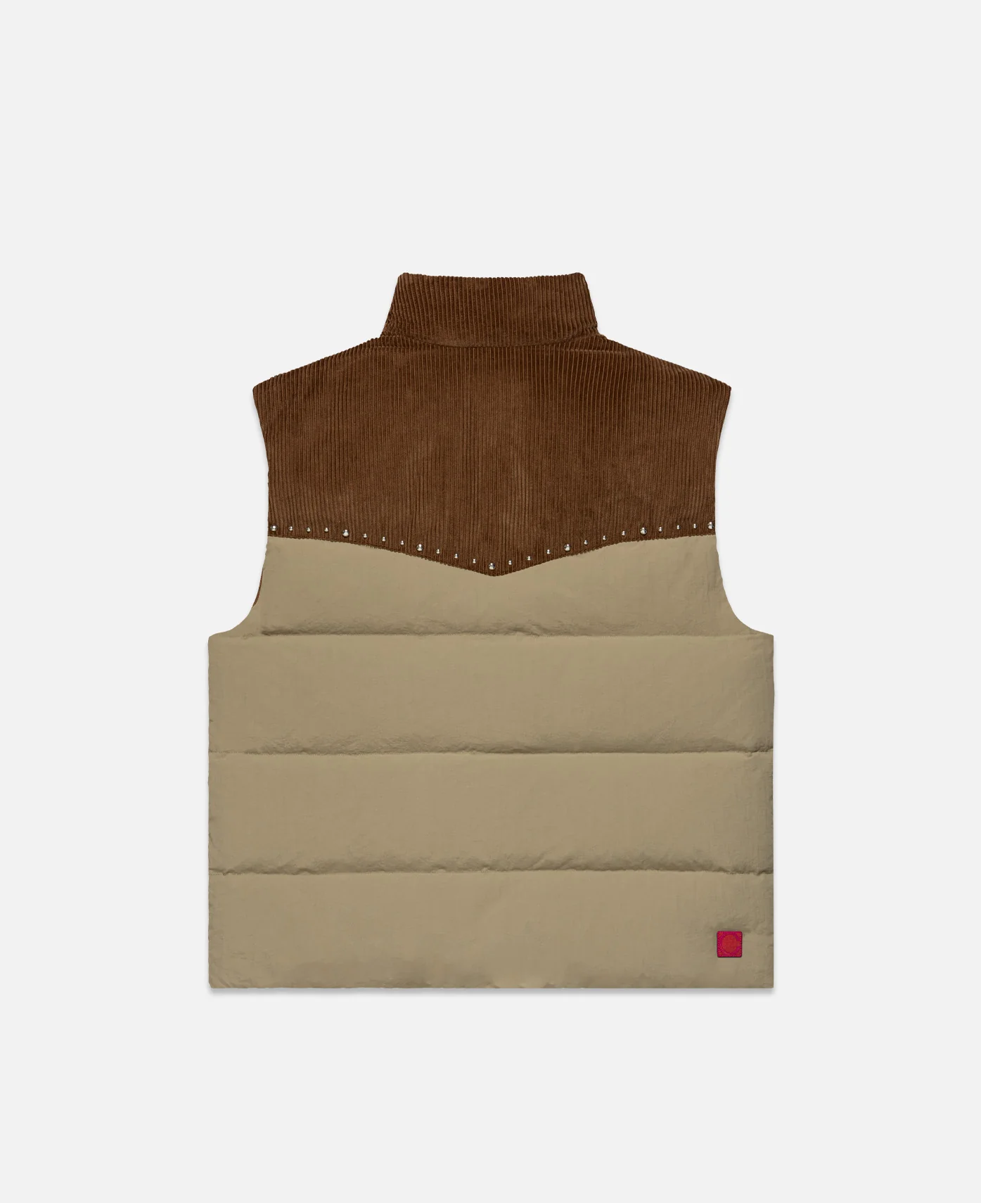 Studded Down Gilet (Beige) - Image 2