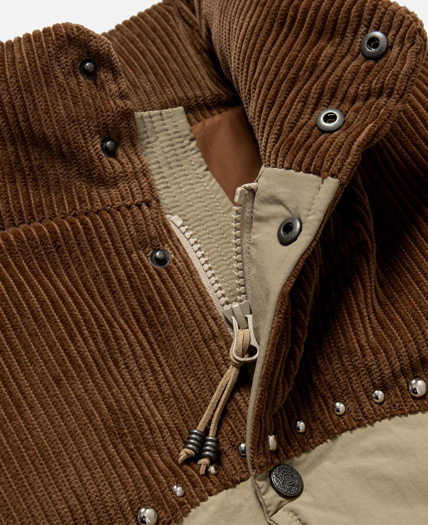Studded Down Gilet (Beige) - Image 3
