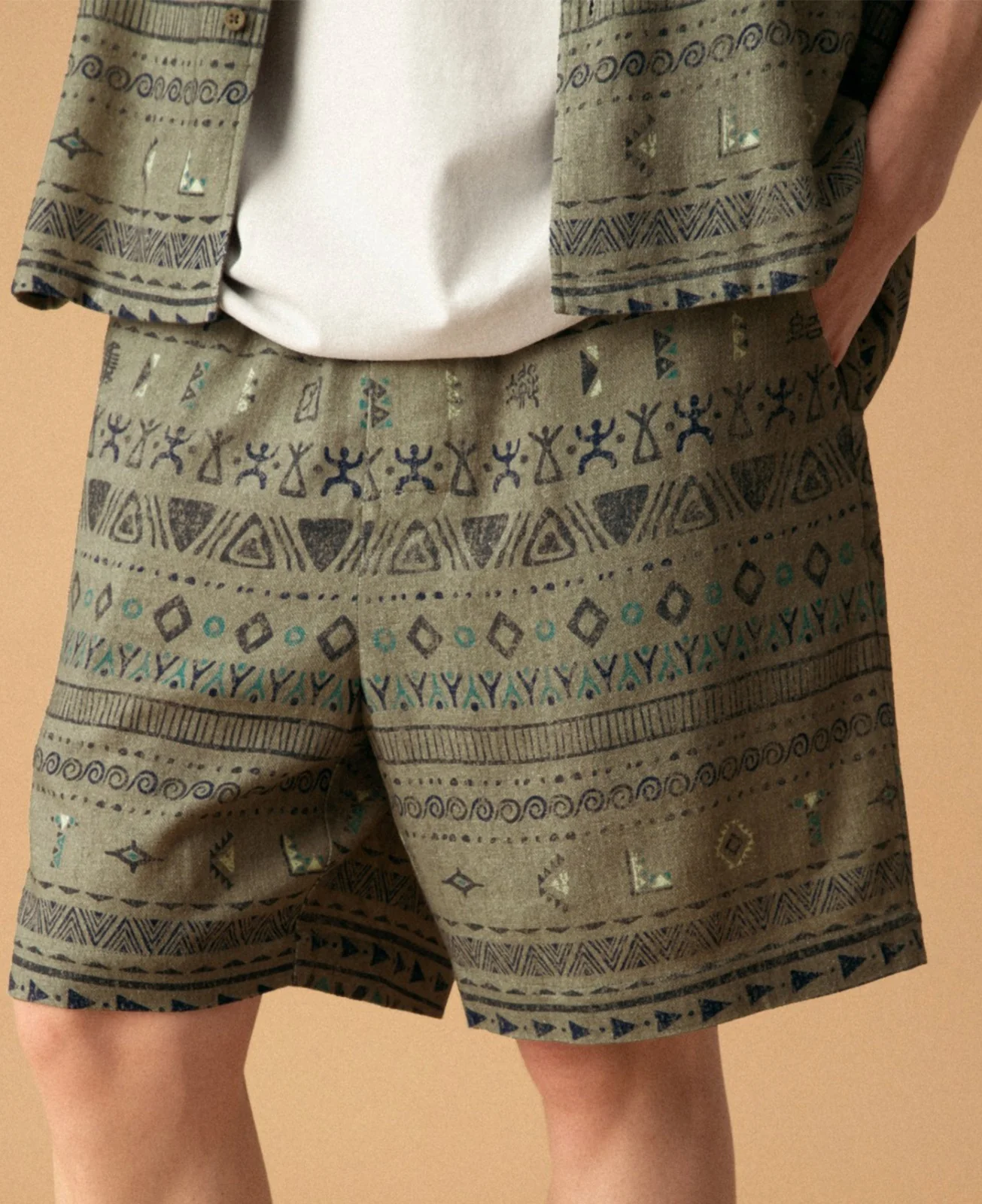 Tribal Shorts (Beige) - Image 2