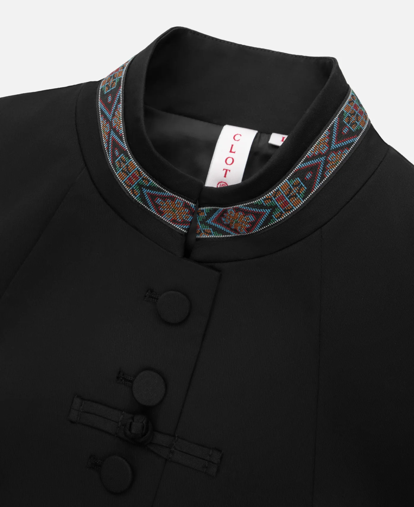 Women's Stand Collar Jacket (Black) - Image 4
