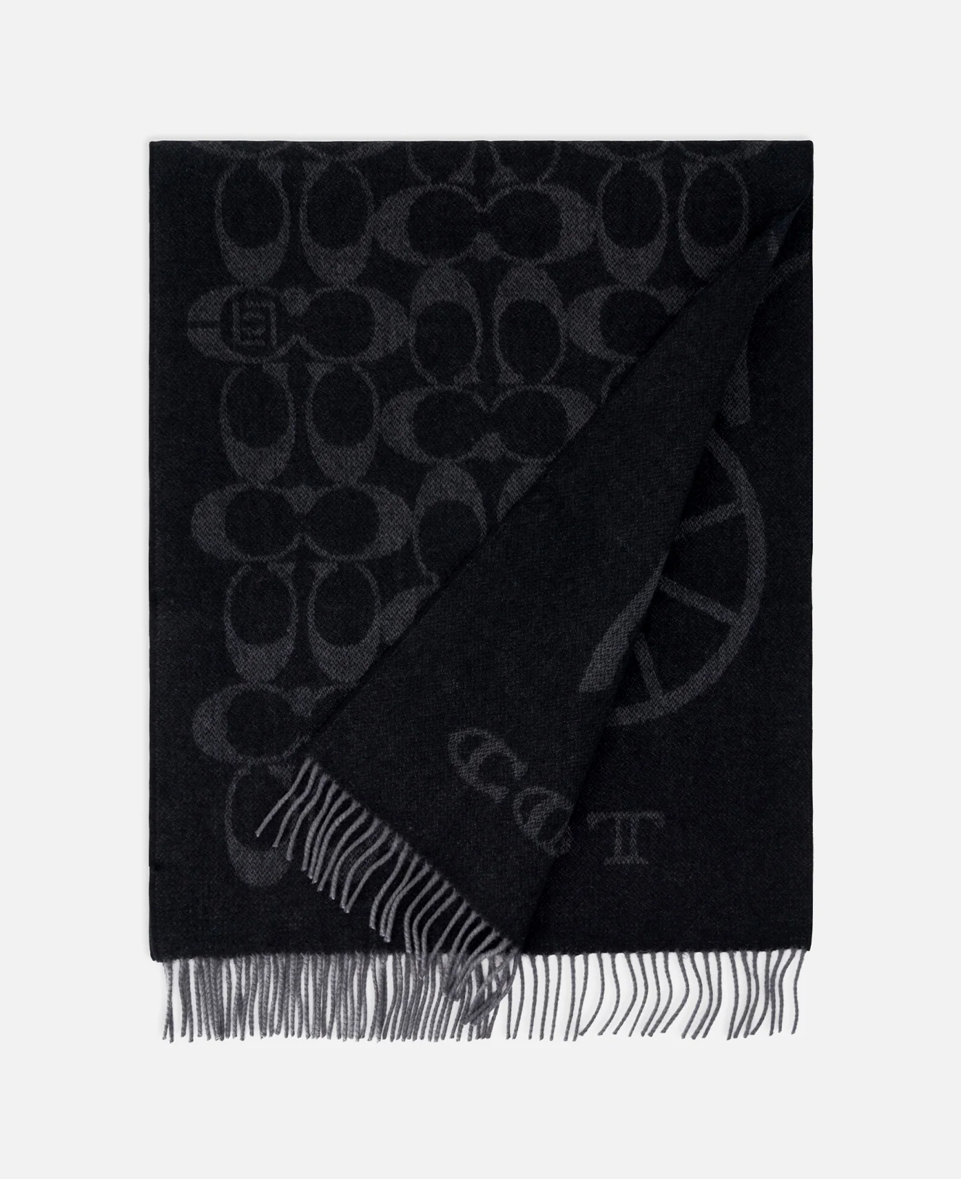Coach Clot Reversible Horse And Carriage Oversized Muffler (Black) - Image 2
