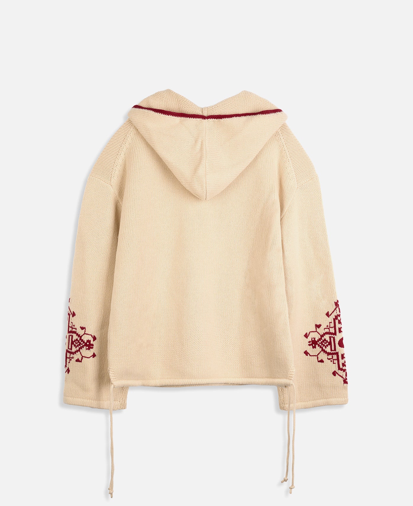 Coach Clot Relaxed Intarsia Hoodie (Beige) - Image 2