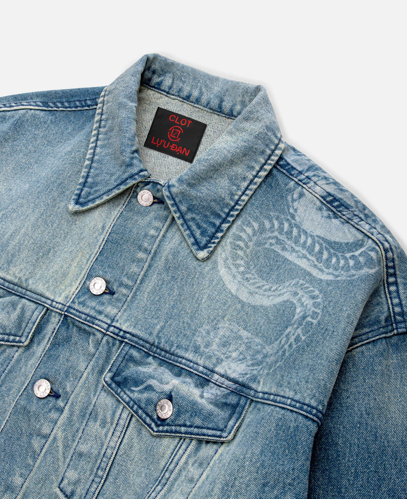 Washed Denim Jacket (Blue) - Image 3
