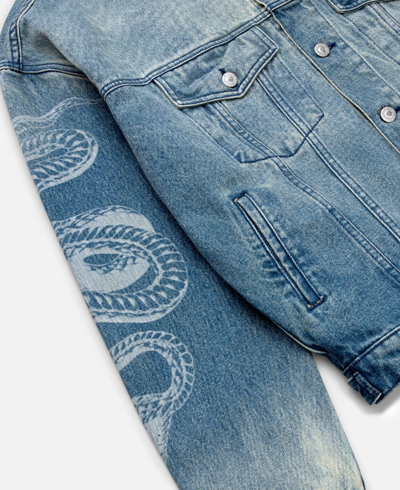 Washed Denim Jacket (Blue) - Image 4