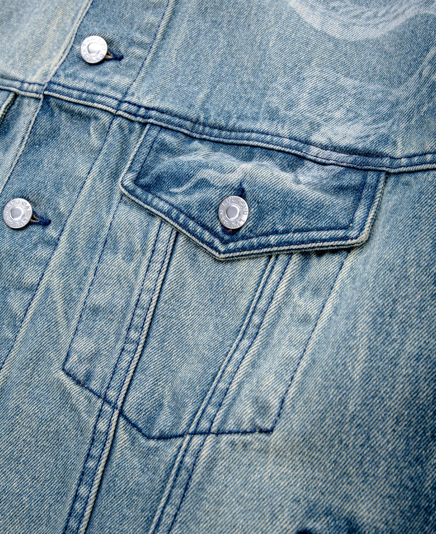 Washed Denim Jacket (Blue) - Image 6