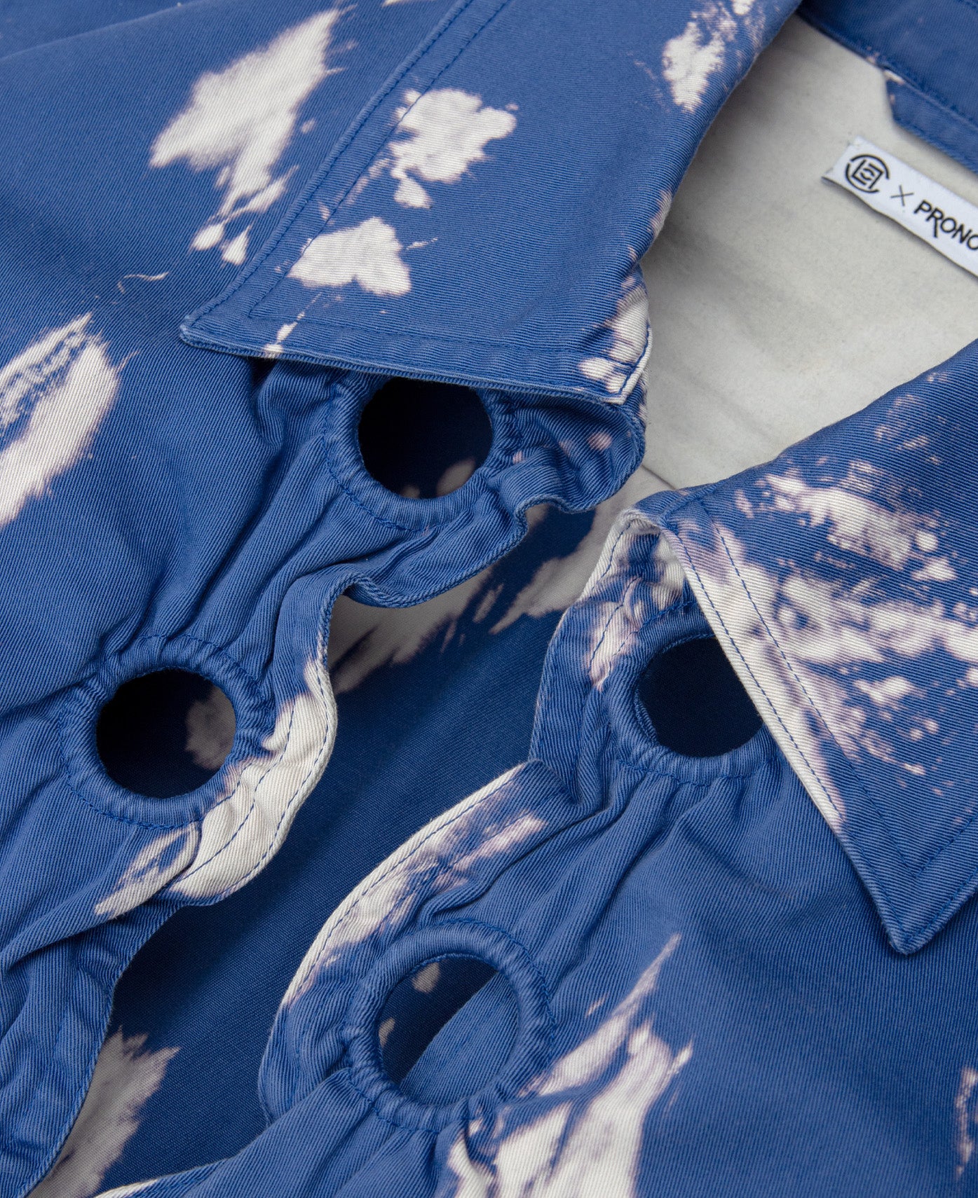 Bleached Color Work Jacket (Navy) - Image 3