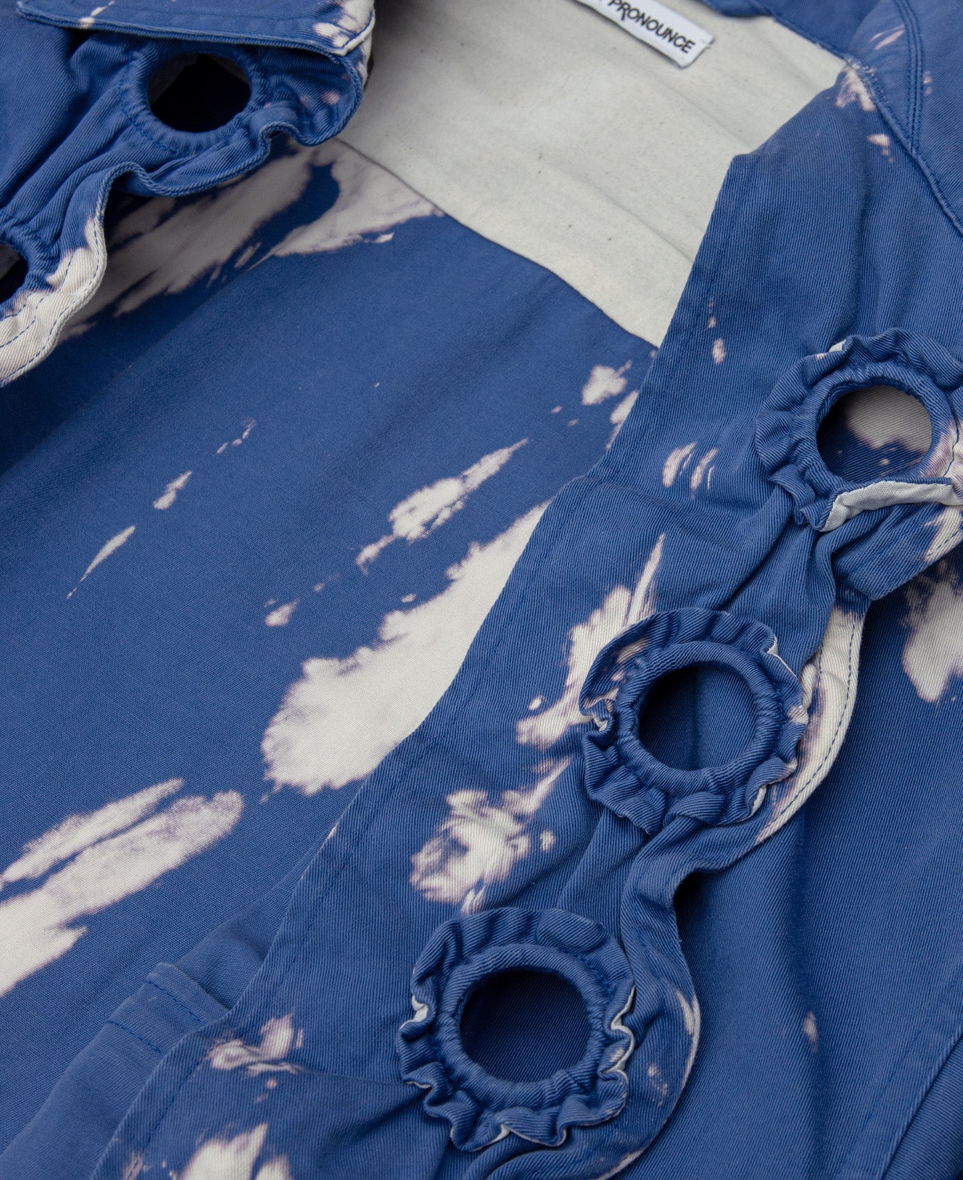Bleached Color Work Jacket (Navy) - Image 5
