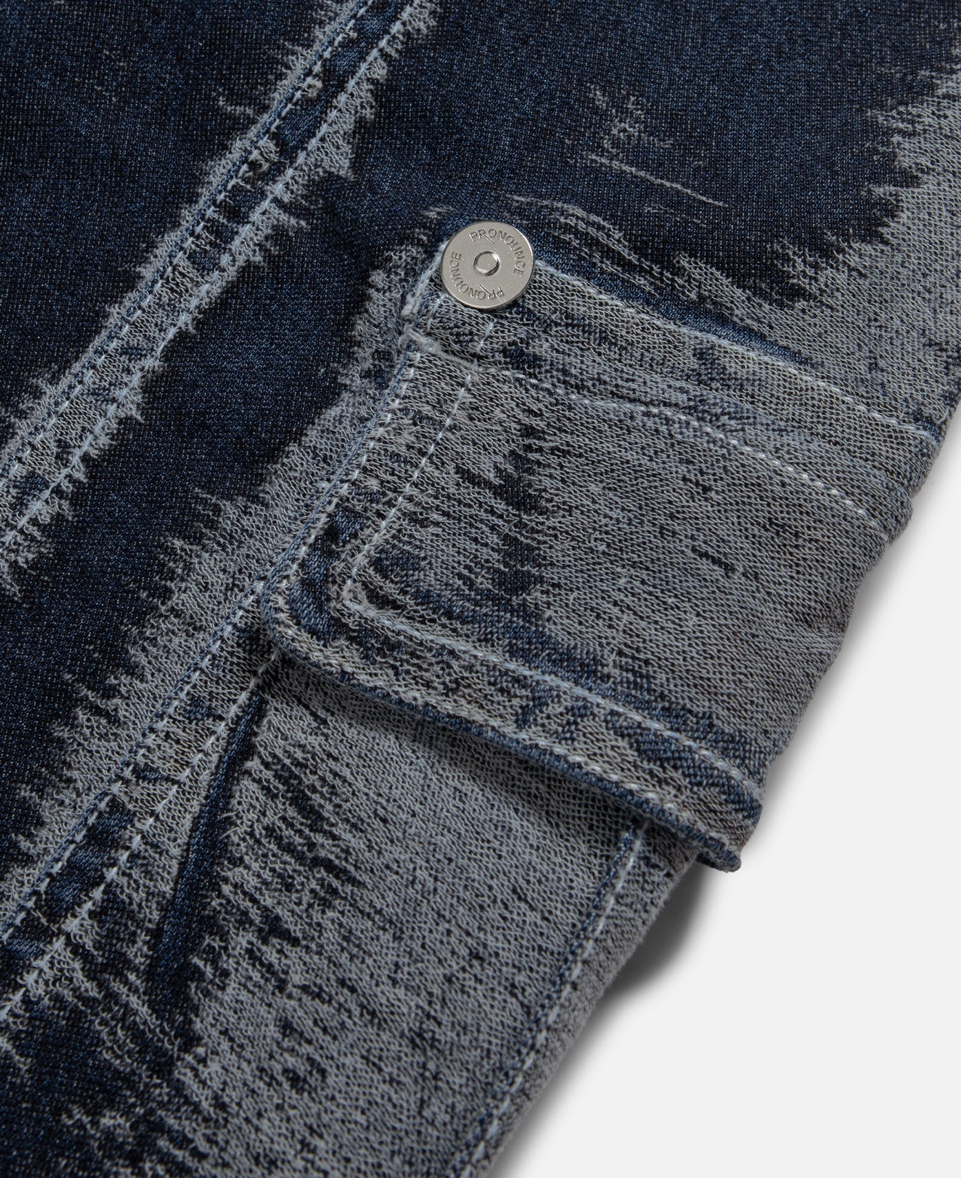 Hand Scratched Whisker Washed Denim Pants (Blue) - Image 7